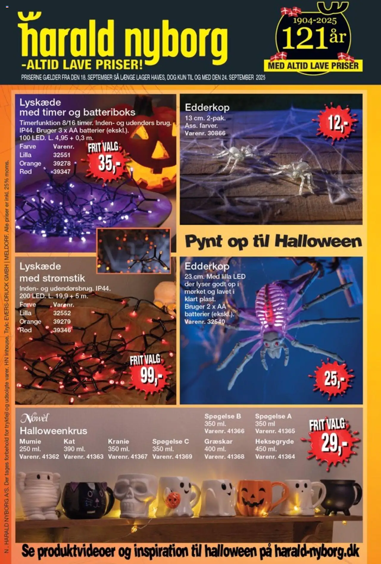 Harald Nyborg tilbudsavis – gyldig fra 18.09.2025 | Side: 42 | Produkter: Græskar, Batterier