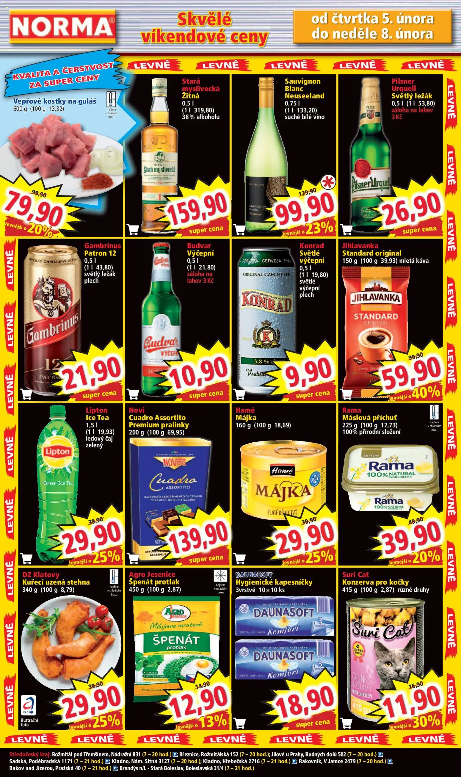Norma leták od 01.02.2026 | Strana: 7 | Produkty: Pivo, Papírové kapesníky, Plech, Kostky