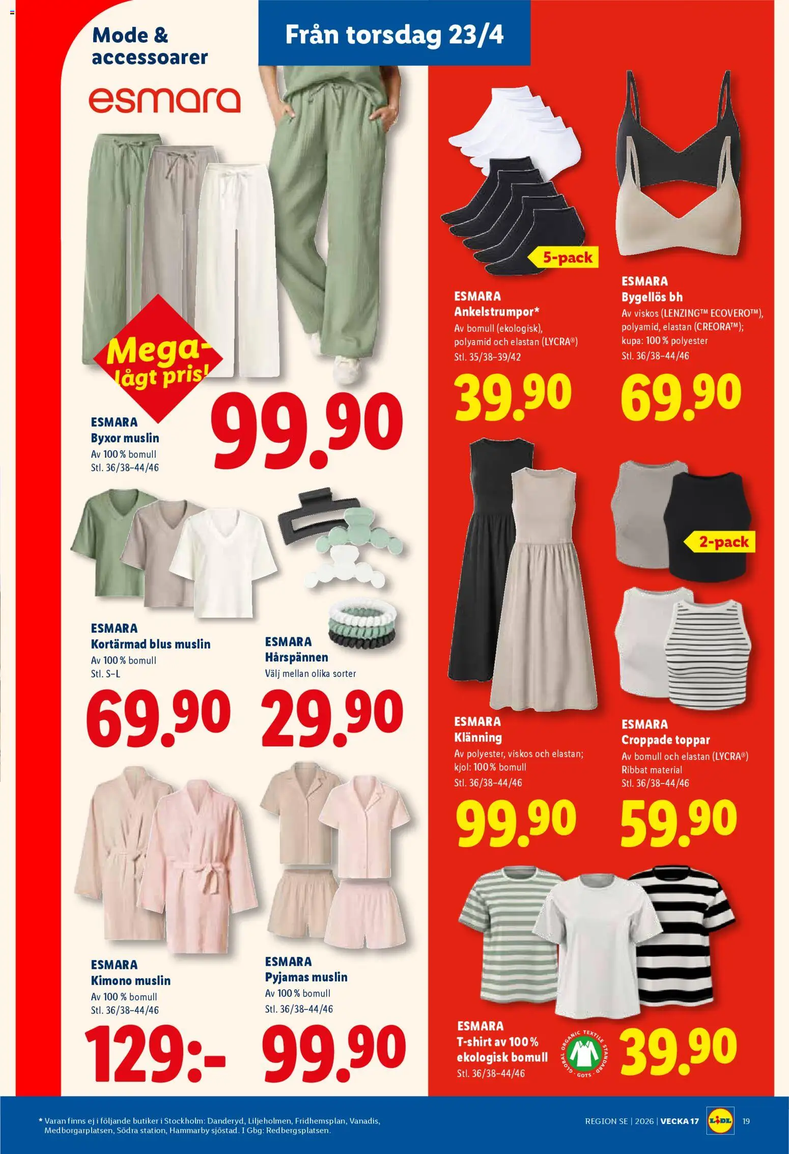 Lidl reklamblad aktuell från 20.04.2026 | Sida: 21 | Produkter: Kjol, Blus, Pyjamas, Klänning