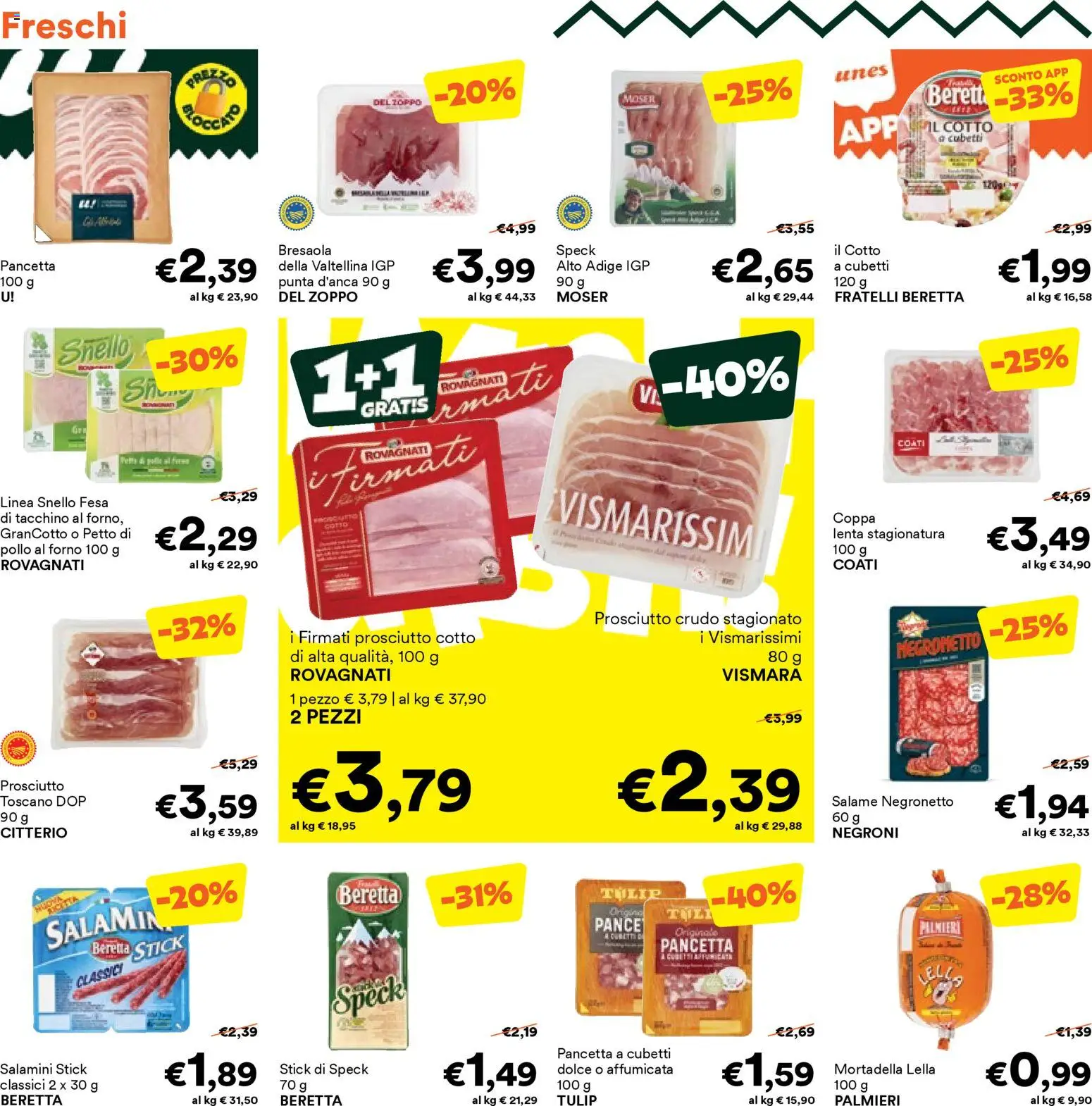 Volantino Unes del 31.12.2025 | Pagina: 6 | Prodotti: Prosciutto Cotto, Bresaola, Tacchino, Prosciutto