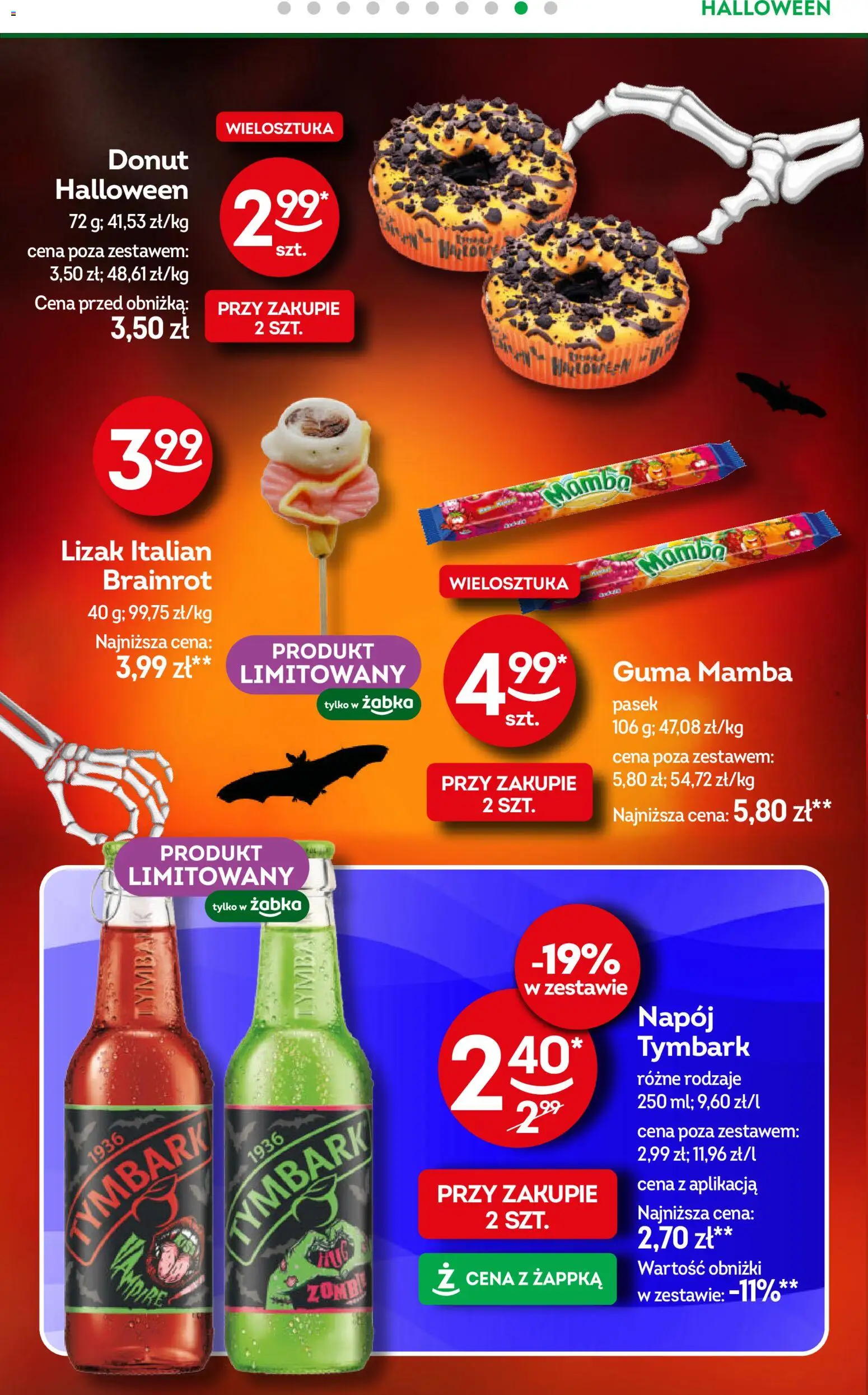 Żabka Gazetka od 22.10.2025 | Strona: 12 | Produkty: Pasek, Donut