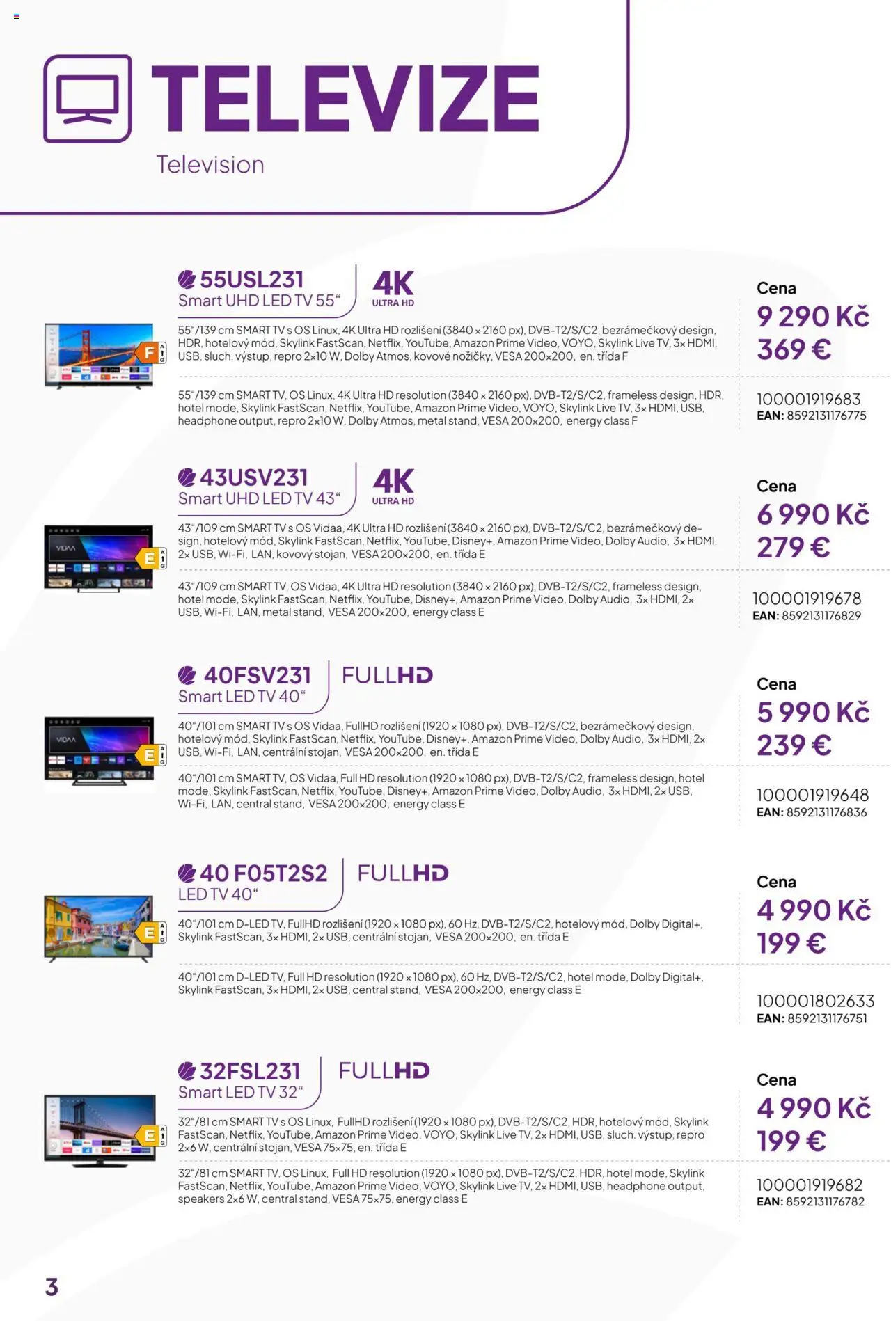 Expert elektro katalog - ECG - Televize audio-video od 19.08.2024 | Strana: 3 | Produkty: Tv, Televize, LED