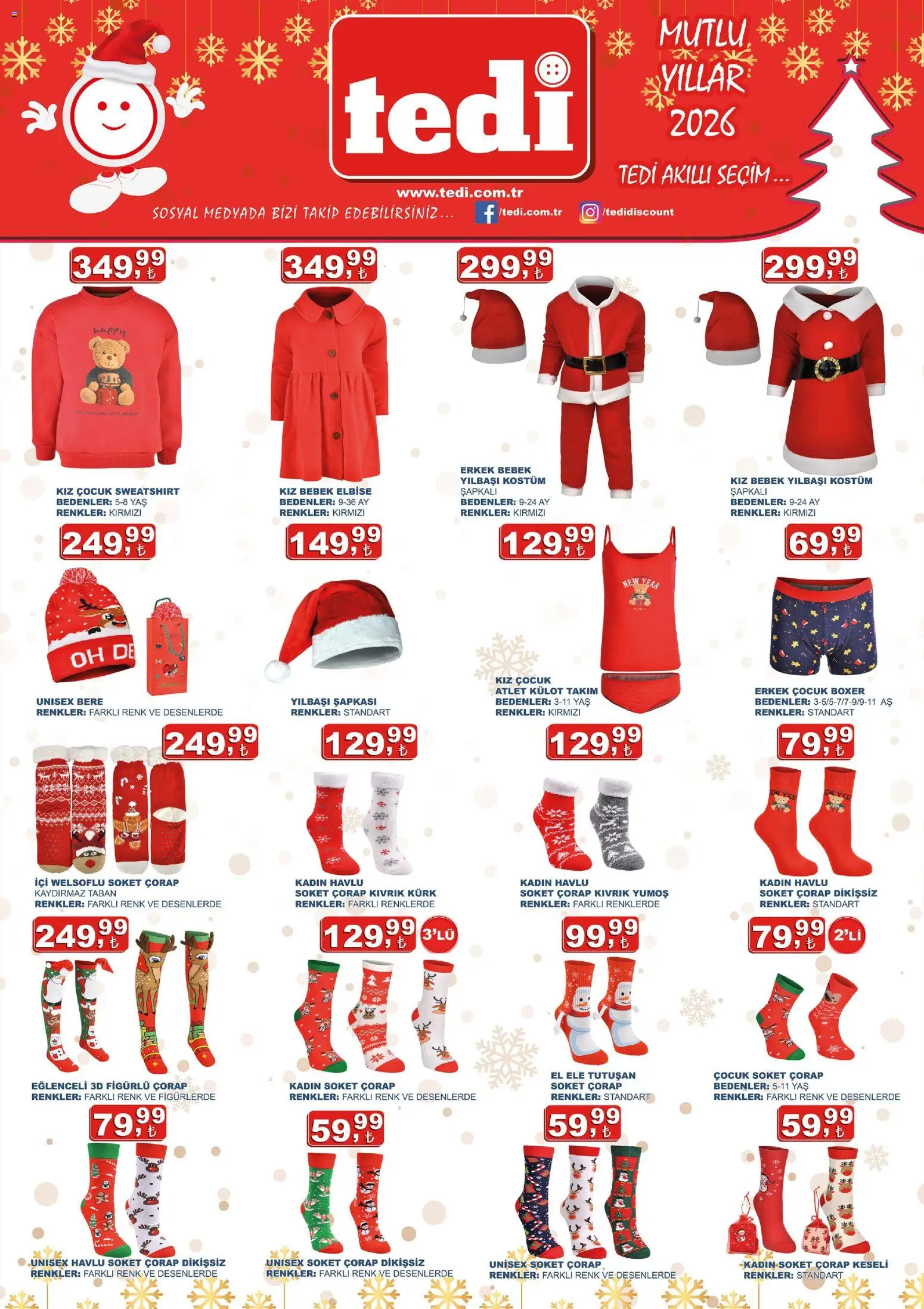 Tedi  - Katalog - 09.12.2025 tarihinden itibaren geçerlidir | Sayfa: 2 | Ürünler: Atlet, Külot, Çorap, Elbise