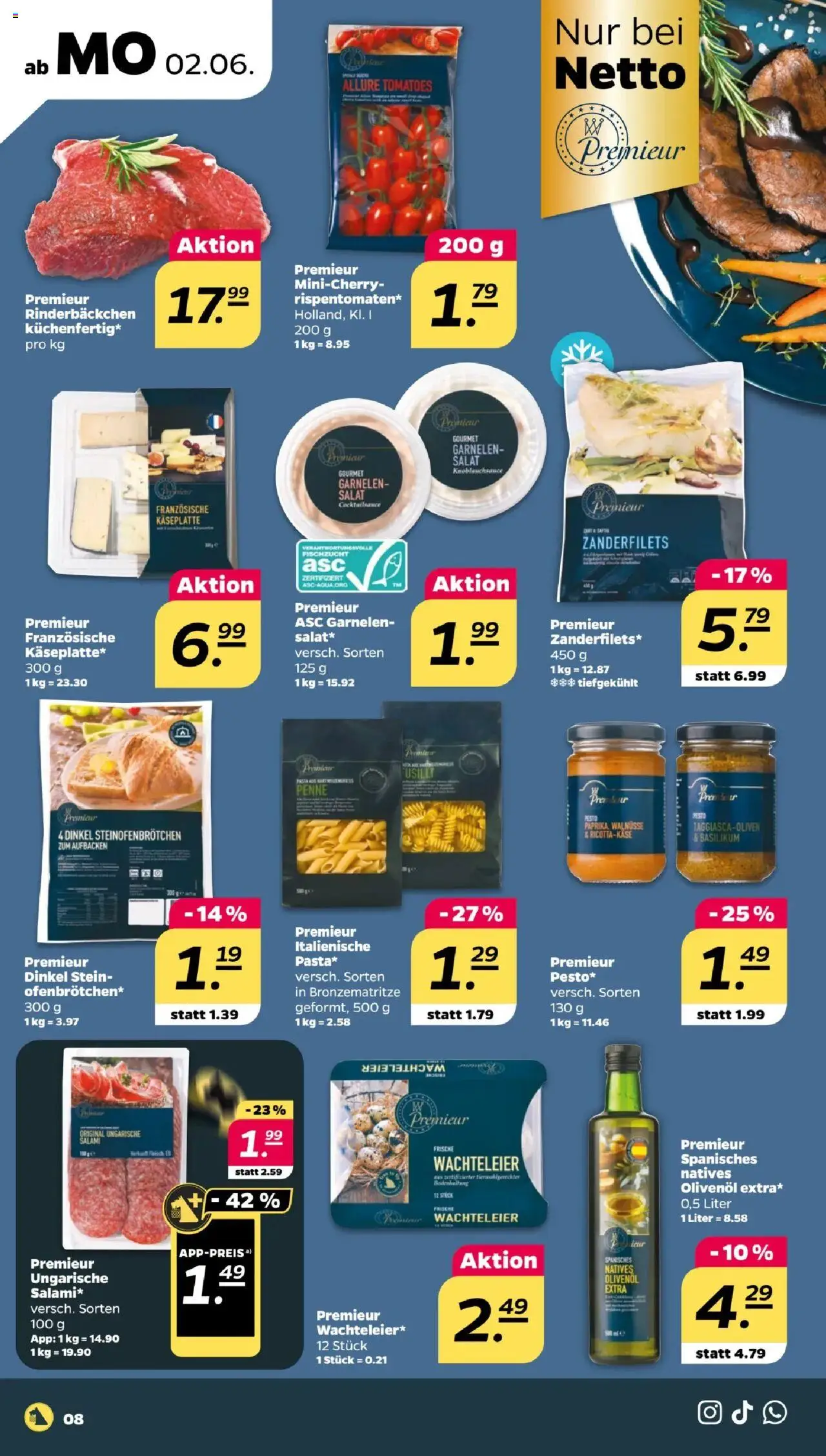 Netto Prospekt 	 - gültig ab dem 02.06.2025 | Seite: 8 | Produkte: Walnüsse, Olivenol, Salami, Salat