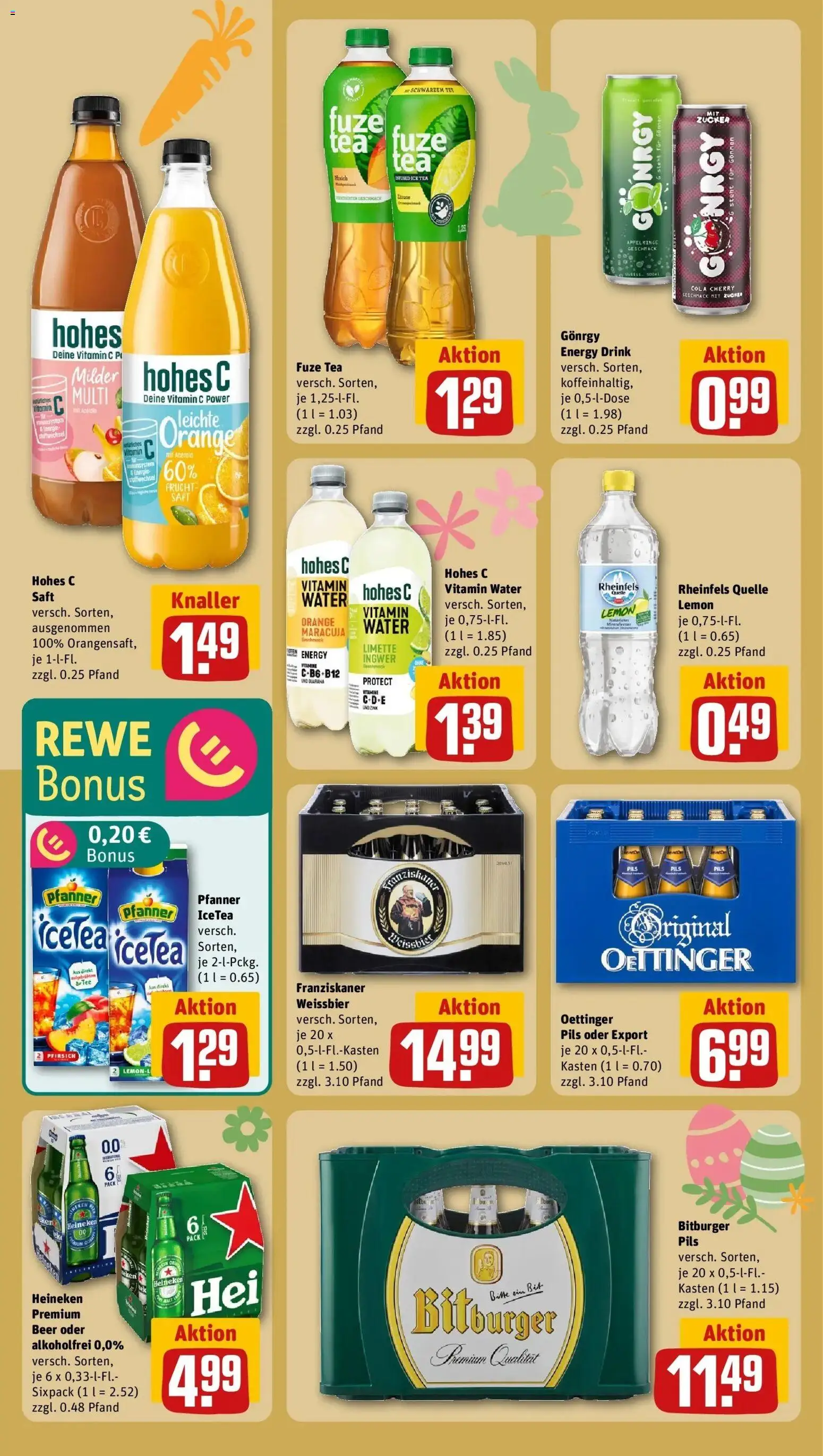 Rewe Prospekt Bochum	 – gültig ab 23.03.2026 | Seite: 20 | Produkte: Cola, Weißbier, Hohes c, Rheinfels quelle