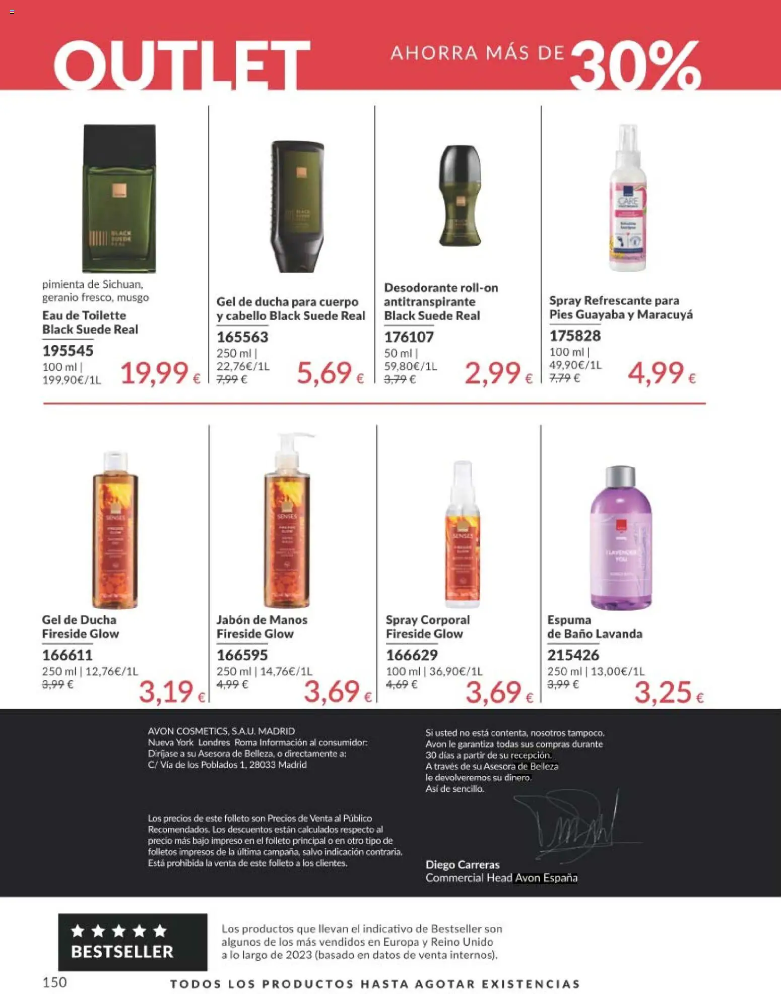 Catálogo AVON campaña 1 │ válido desde el 01.01.2026 | Página: 150 | Productos: Eau de toilette, Gel de ducha, Desodorante, Body