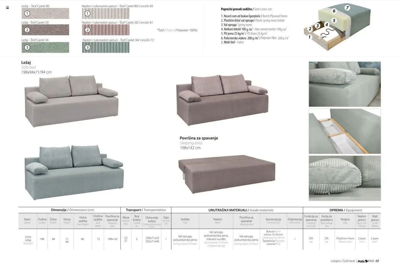 Matis katalog - važi od 01.01.2025 | Strana: 39 | Proizvode: Sofa, Kutija