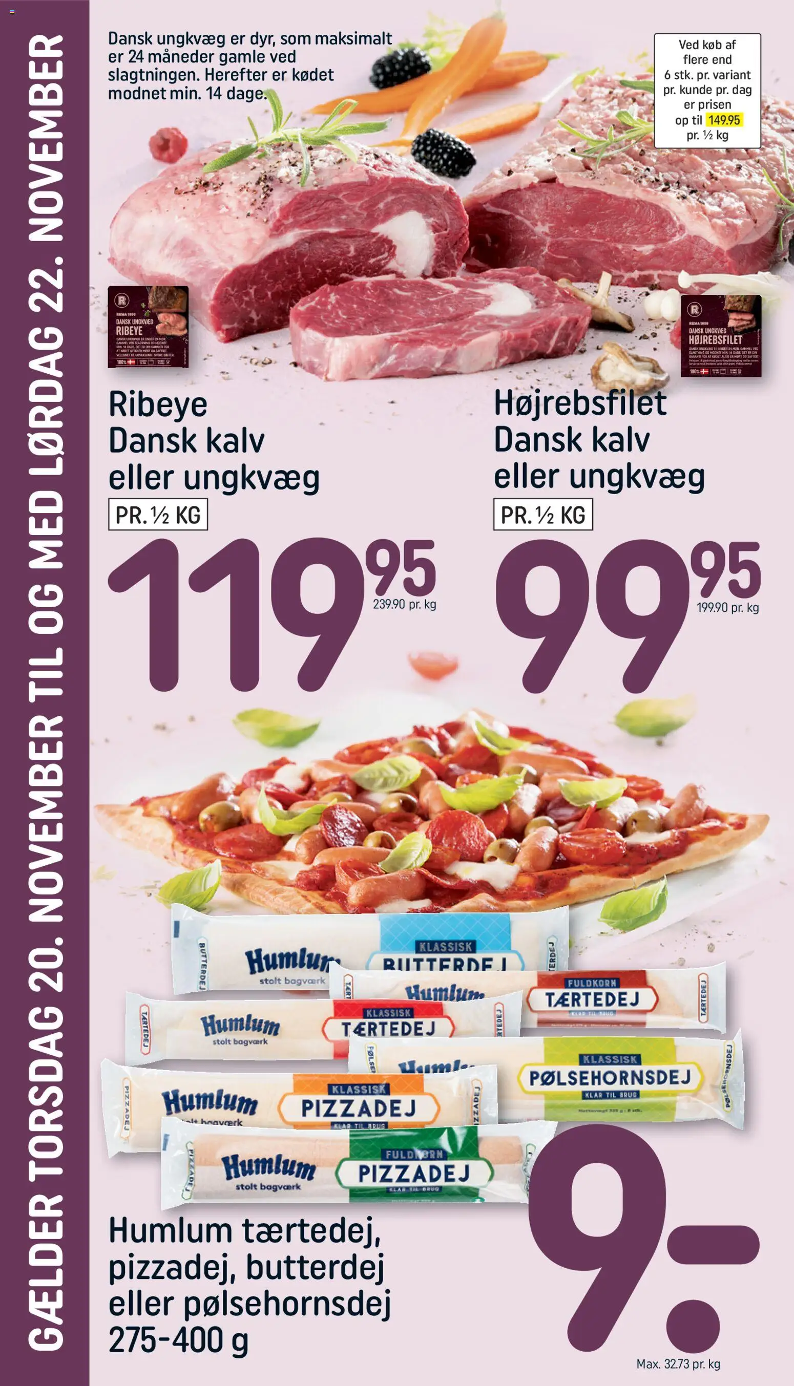 Rema 1000 tilbudsavis – gyldig fra 16.11.2025 | Side: 26 | Produkter: Butterdej, Pizzadej, Søm