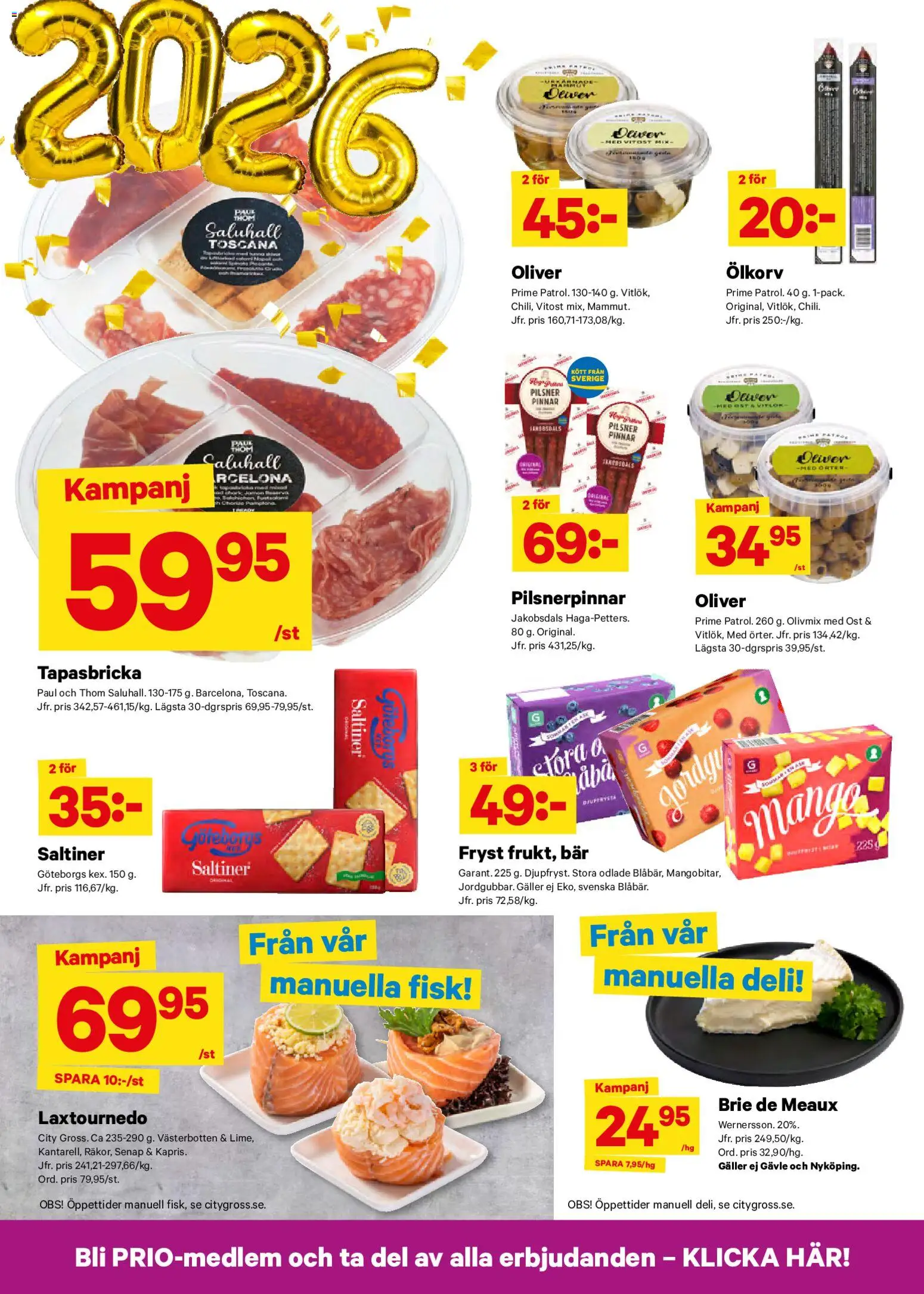 City Gross reklamblad aktuell från 27.12.2025 | Sida: 6 | Produkter: Oliver, Senap, Galler, Vitlök