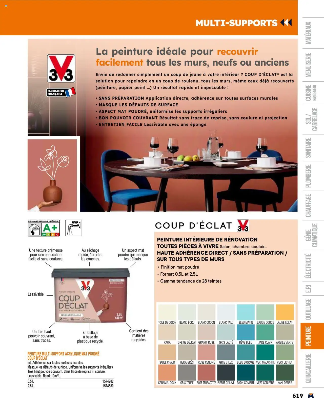  | Page: 619 | Produits: Base, Coton, Eponge, Papier peint