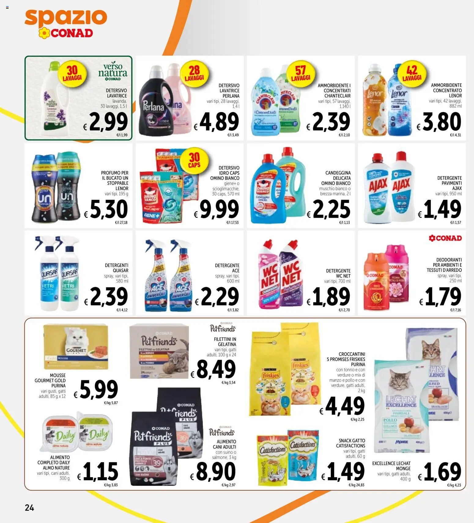 Volantino Spazio Conad del 10.12.2025 | Pagina: 24 | Prodotti: Candeggina, Verdure, WC, Profumo