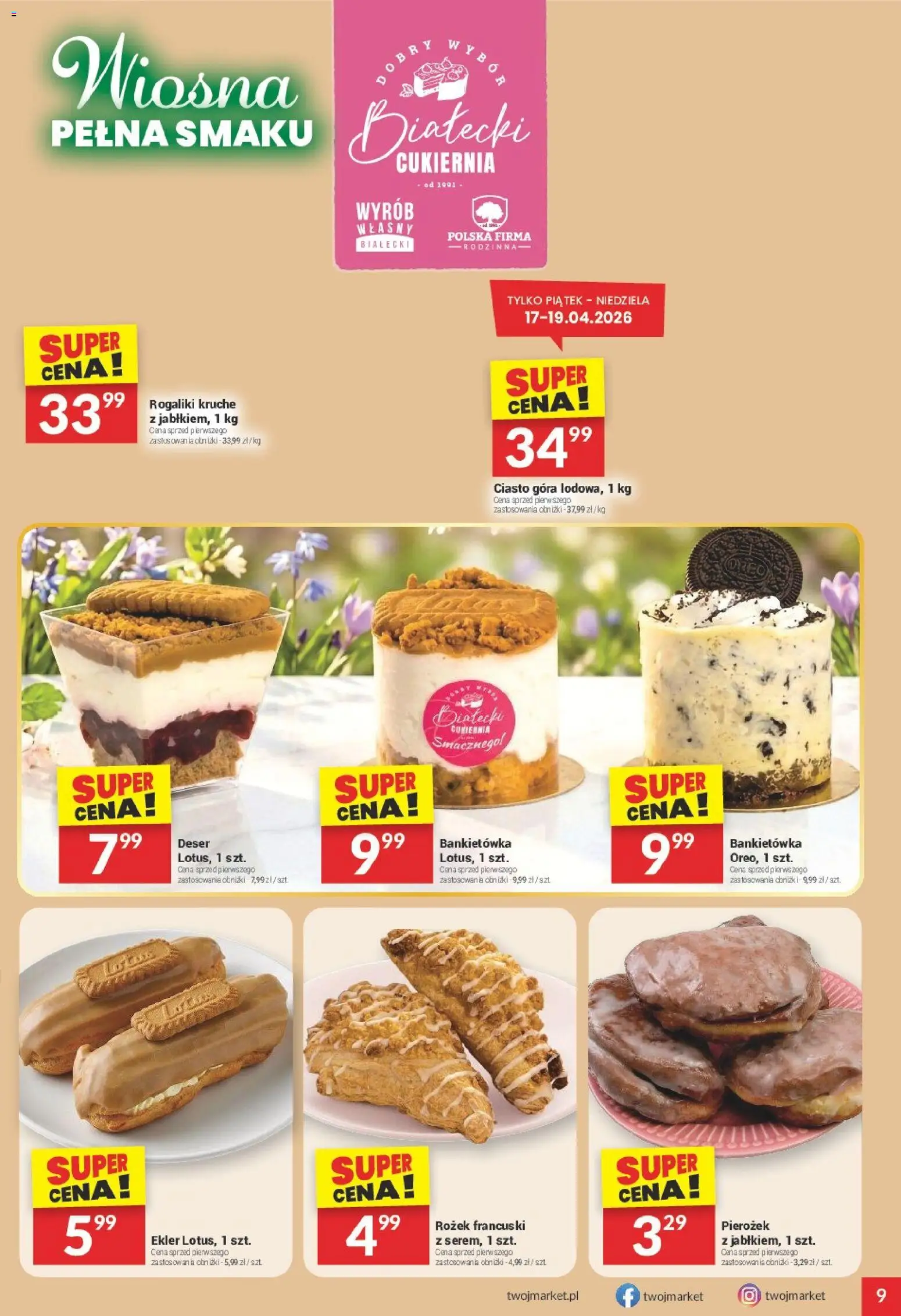 Twój Market gazetka od 15.04.2026 | Strona: 9 | Produkty: Ciasto