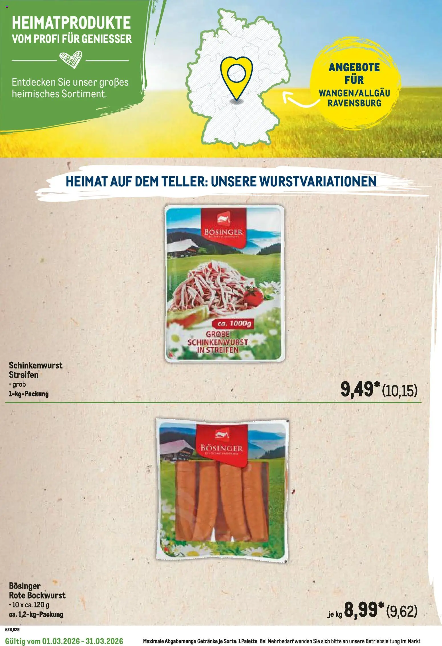 Metro Regionaler Flyer – gültig ab 01.03.2026 | Seite: 104 | Produkte: Bockwurst