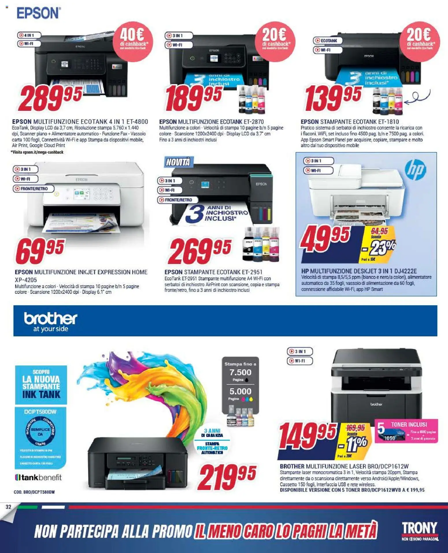 Volantino Trony del 04.12.2025 | Pagina: 32 | Prodotti: Mobile, Stampante, Toner, Stampa