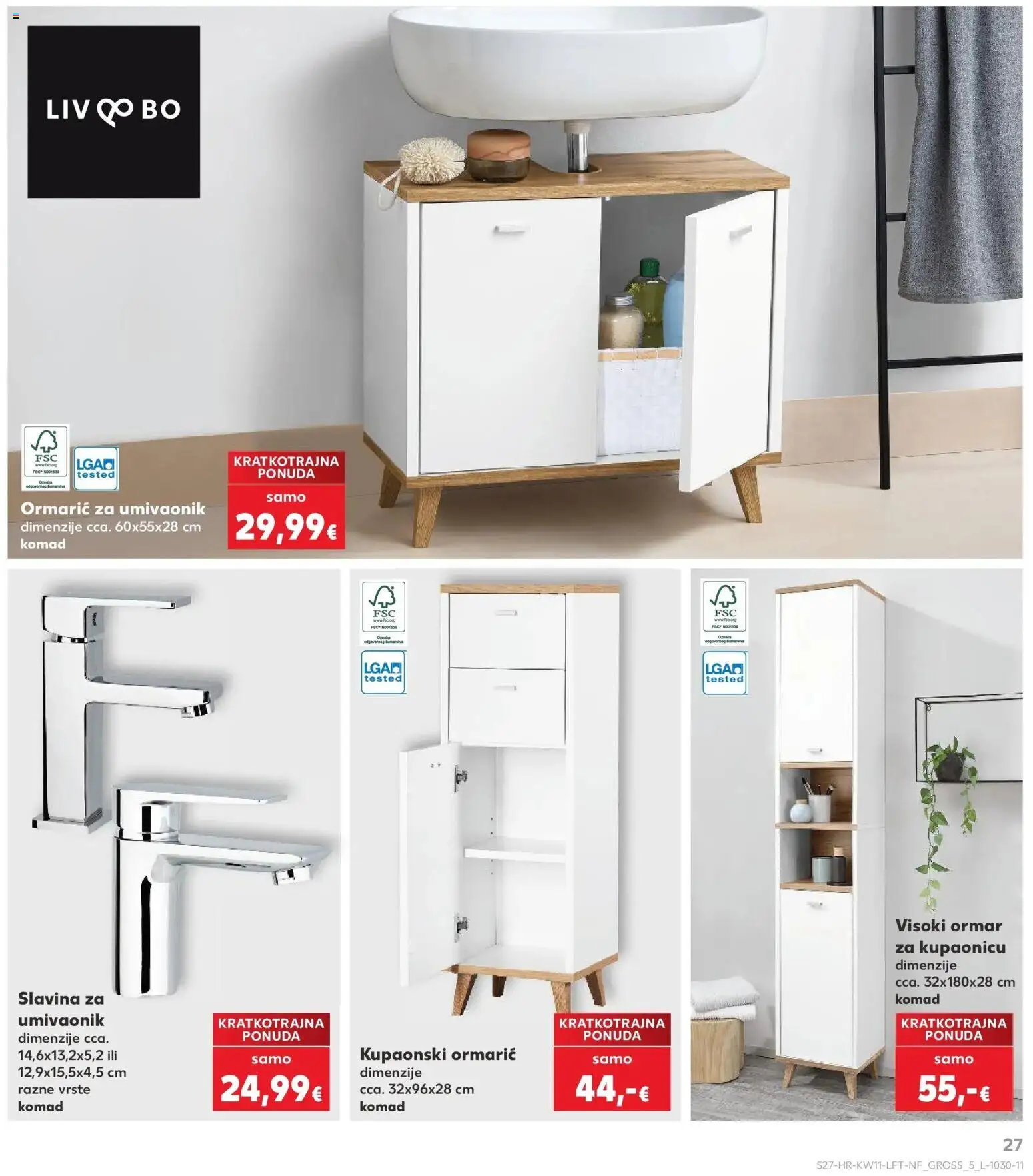 Kaufland katalog | vrijedi od 10.03.2026 | Stranica: 27 | Proizvodi: Ormar, Umivaonik