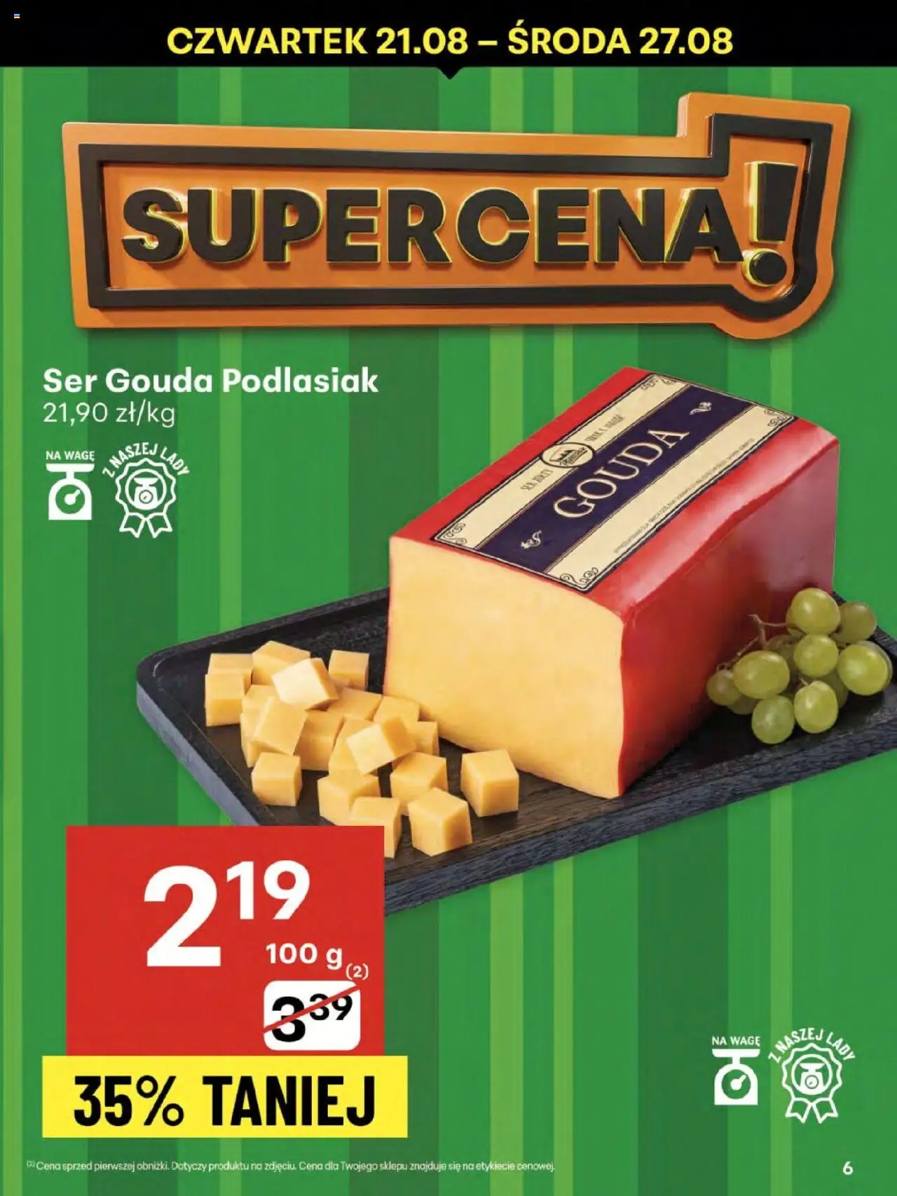 Delikatesy Centrum Gazetka od 21.08.2025 | Strona: 6 | Produkty: Ser, Ser gouda