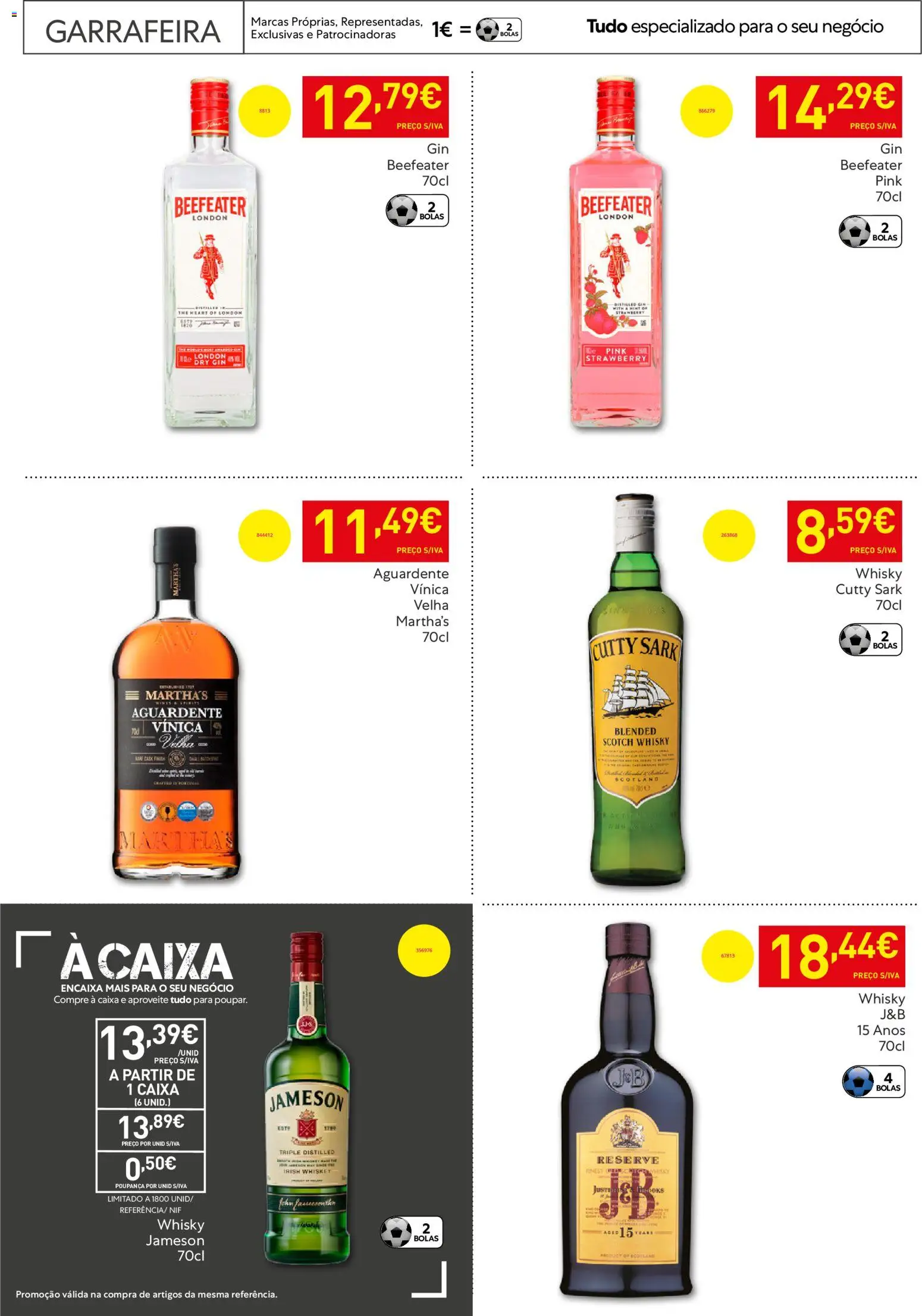 Recheio Horeca │ válido de 07.04.2026 | Página: 35 | Produtos: Whisky, Caixa, Gin