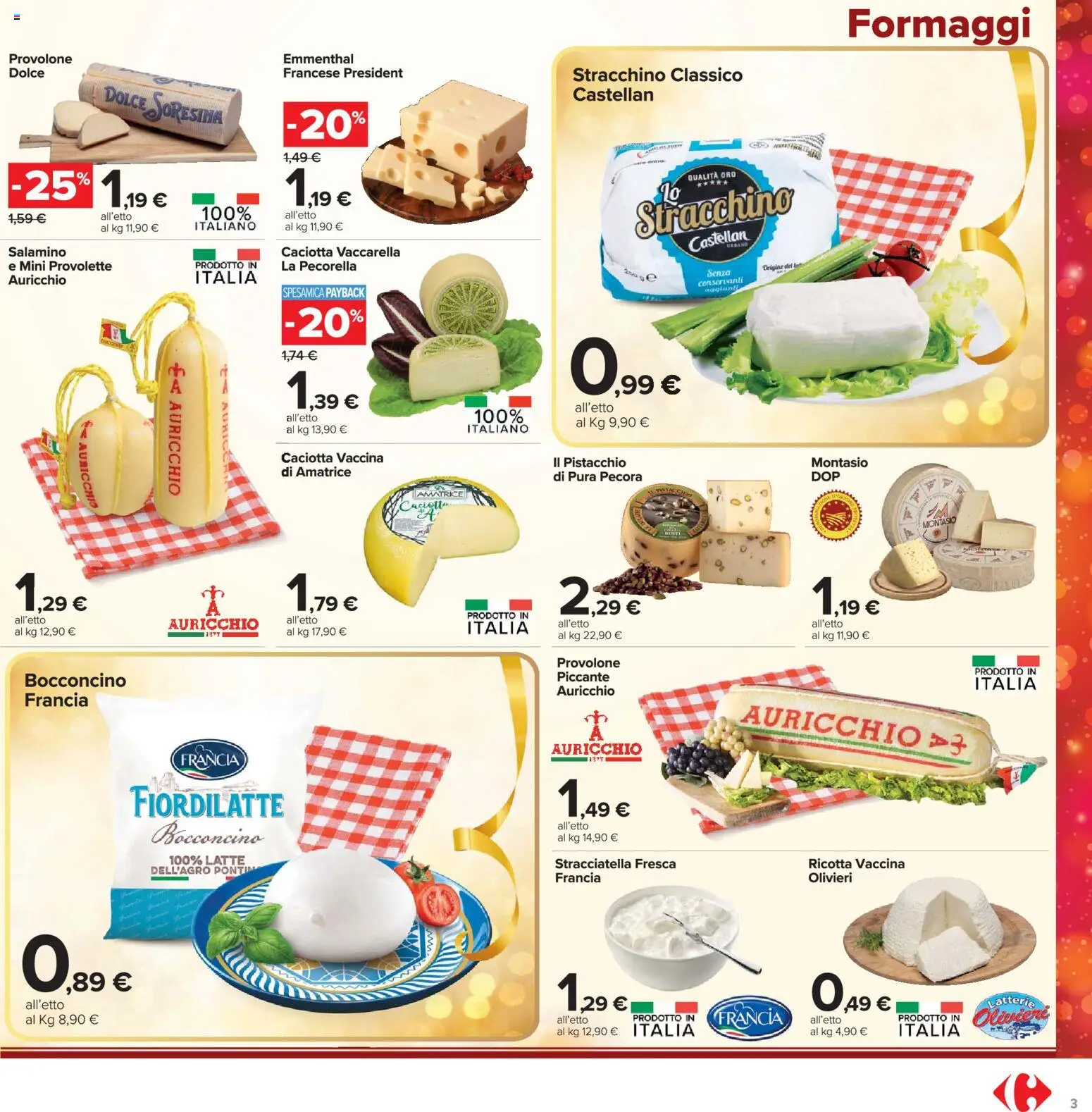 Volantino Carrefour del 02.12.2025 | Pagina: 3 | Prodotti: Latte, Stracchino, Ricotta, Stracciatella