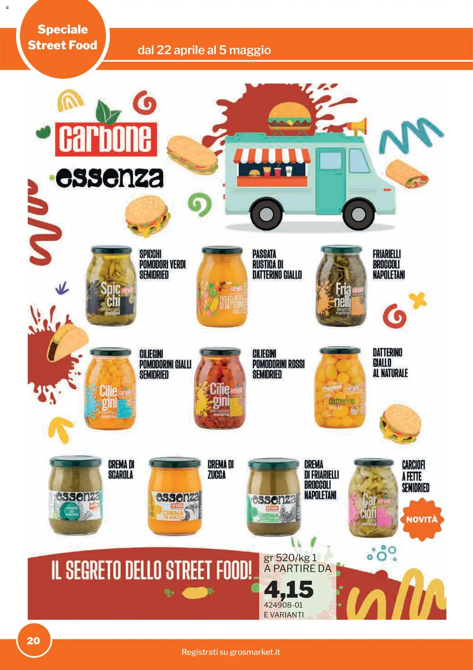 Volantino Sogegross del 22.04.2026 | Pagina: 20 | Prodotti: Pomodori, Zucca, Broccoli, Friarielli