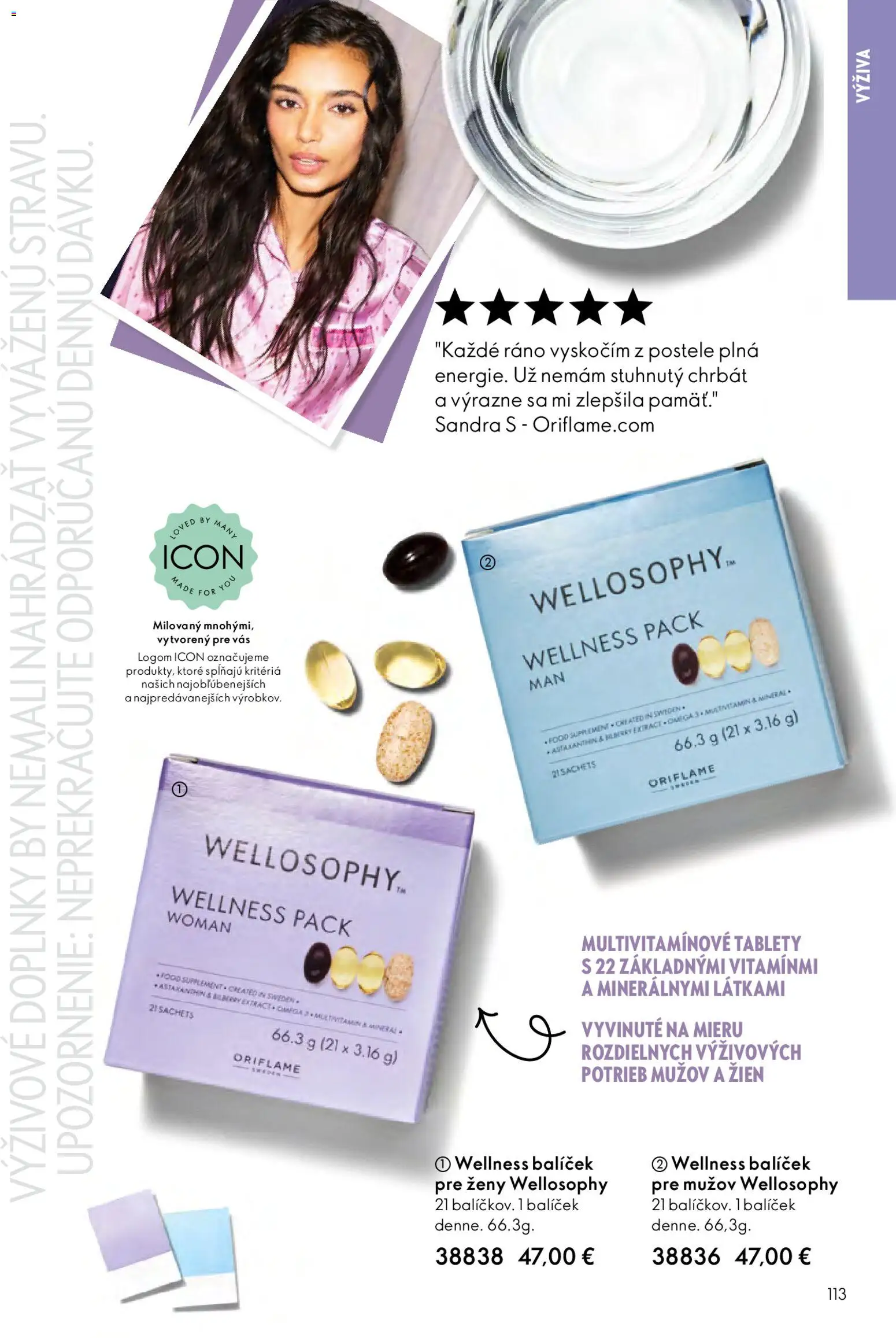 Nové Oriflame akcie – leták je platný od 15.04.2026 | Strana: 113 | Produkty: Postele