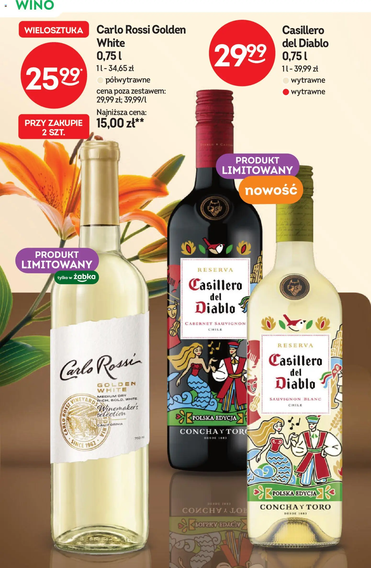 Żabka gazetka - Katalog win od 15.04.2026 | Strona: 14 | Produkty: Wino, Carlo Rossi