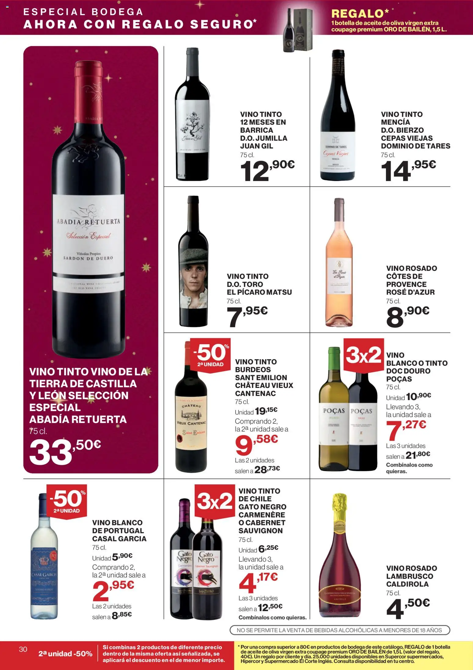 Supercor folleto │ válido desde el 18.12.2025 | Página: 30 | Productos: Aceite, Vino, Aceite de oliva, Aceite de oliva virgen extra