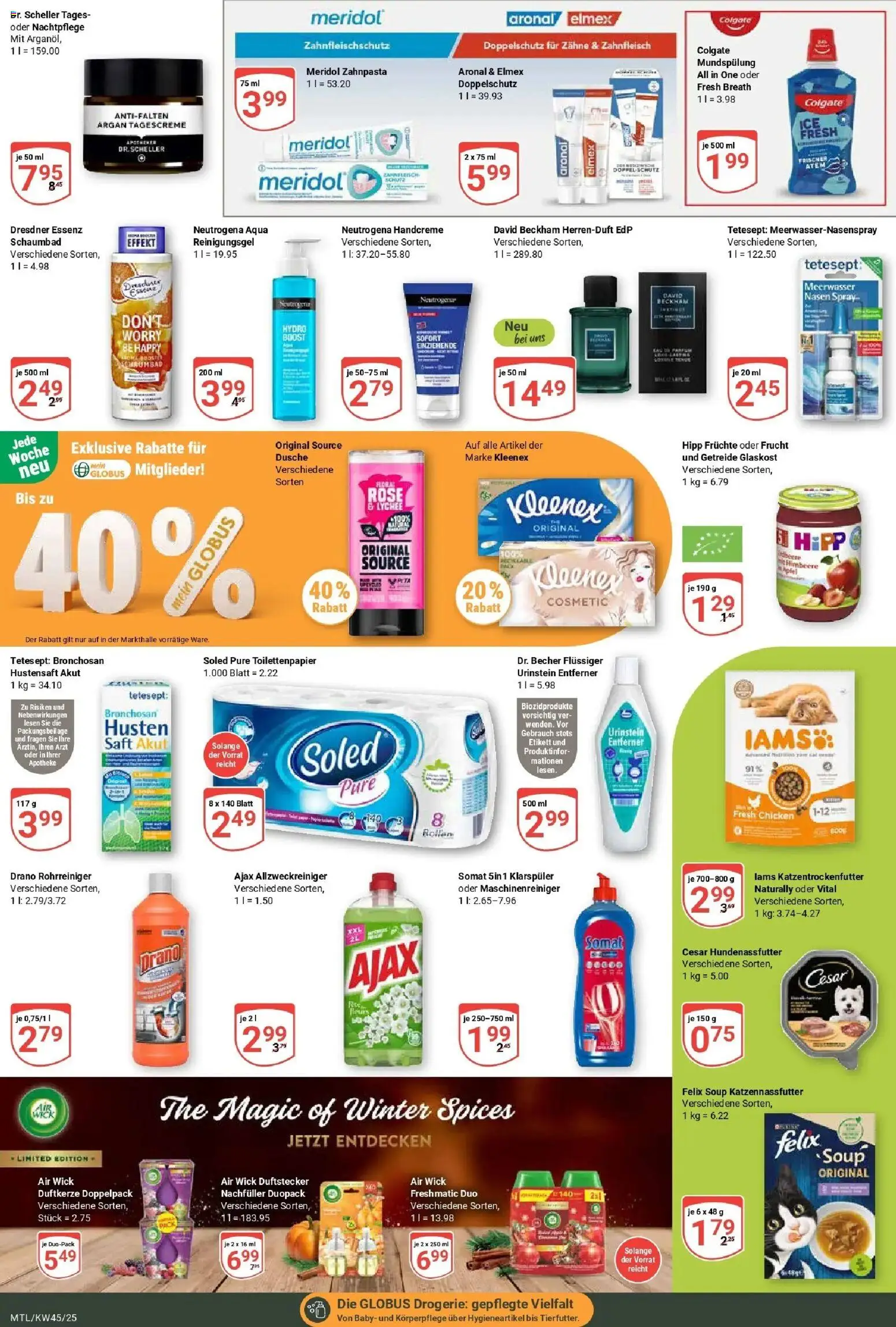 Globus prospekt Maintal-Dörnigheim	 – gültig ab 02.11.2025 | Seite: 19 | Produkte: Handcreme, Klarspüler, Tagescreme, Toilettenpapier