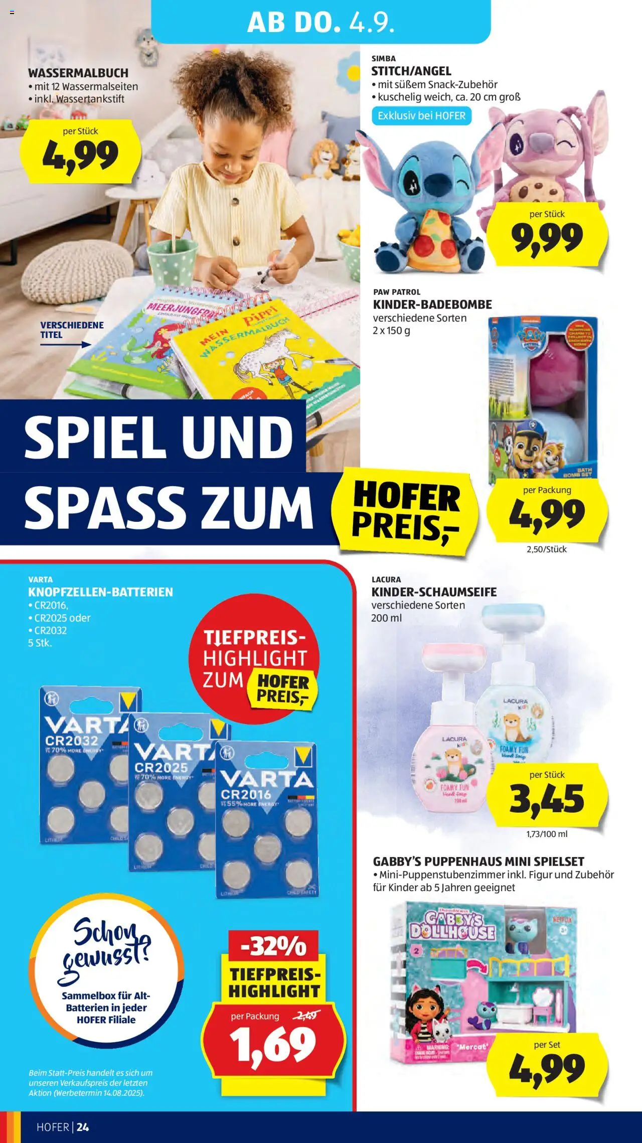 Hofer Flugblatt gültig ab 29.08.2025 | Seite: 28 | Produkte: Spiel