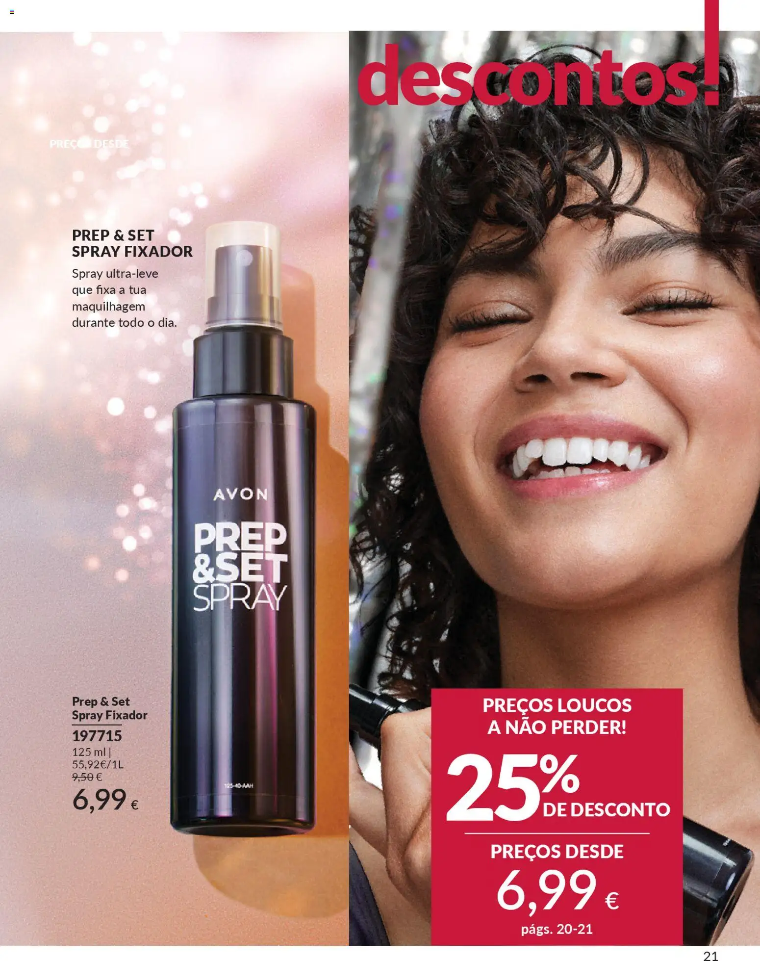Catálogo Avon Campanha 1 │ válido de 01.01.2026 | Página: 21 | Produtos: Maquilhagem, Spray fixador, Fixador