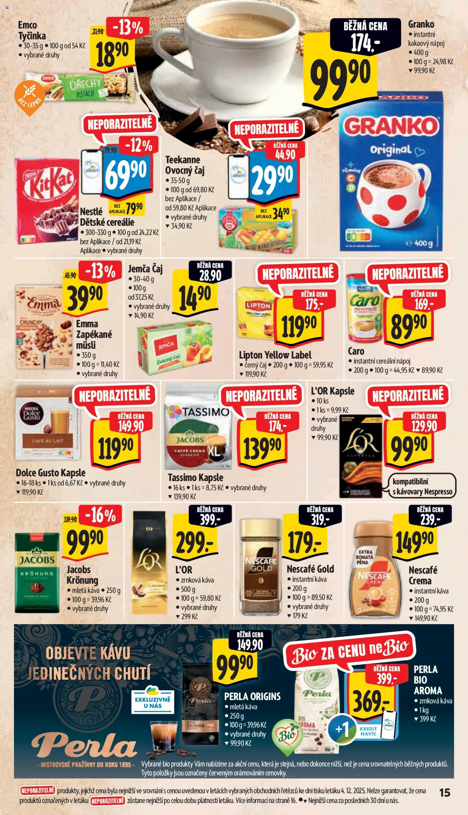 Albert leták - Supermarket od 10.12.2025 | Strana: 23 | Produkty: Dolce Gusto, Nescafé Gold, Instantní káva, Caro