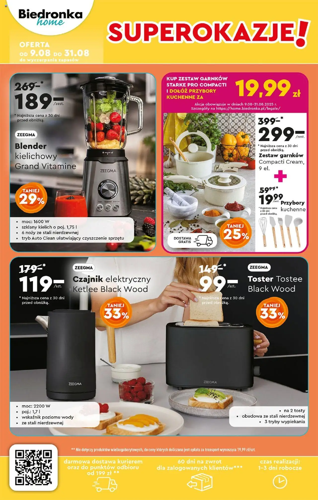 Biedronka gazetka - Home od 09.08.2025 | Strona: 2 | Produkty: Czajnik, Toster, Blender, Blender kielichowy