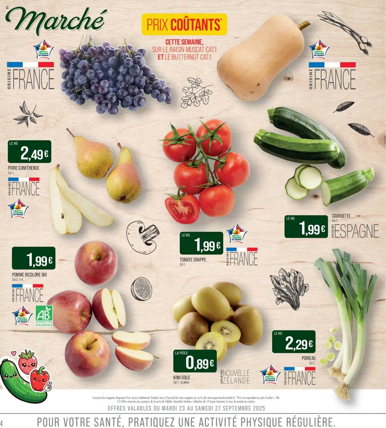  | Page: 4 | Produits: Pomme bicolore, Raisin, Poireau, Kiwi