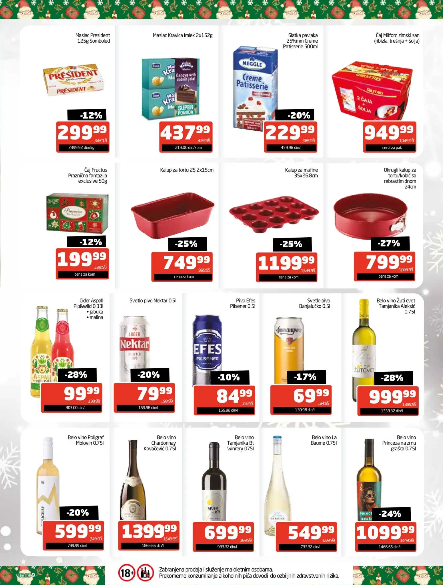 Gomex katalog - važi od 08.12.2025 | Strana: 9 | Proizvode: Slatka pavlaka, Cider, Malina, Čaj