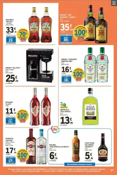 Vista previa E.Leclerc folleto válido desde el 05.11.2025 | Página: 27 | Productos: Ron, Ginebra, Crema, Whisky