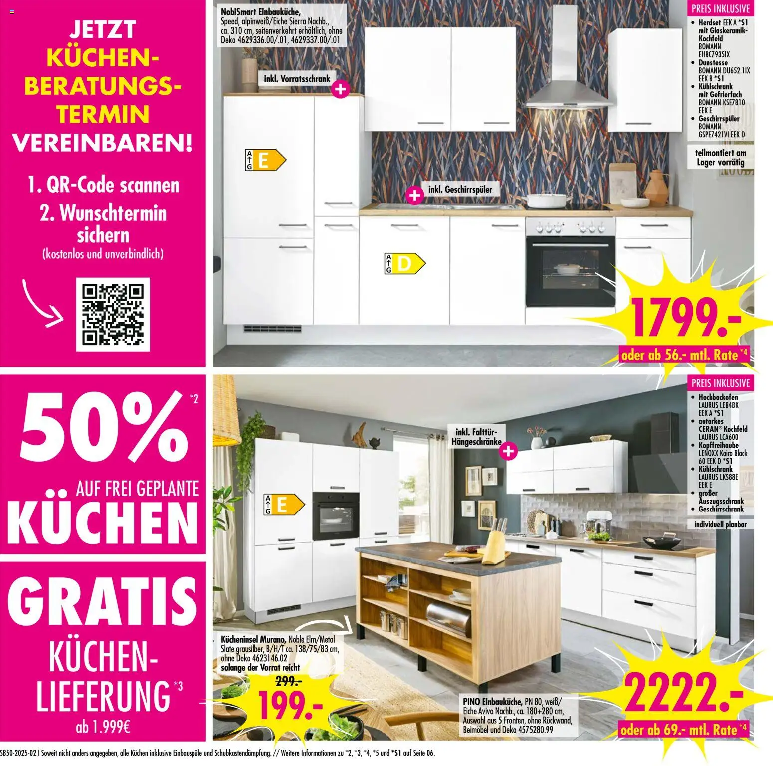 SB Möbel Boss Prospekt Berlin-Spandau	 – gültig ab 06.12.2025 | Seite: 2 | Produkte: Geschirrspüler, Kühlschrank, Kochfeld, Kuchen