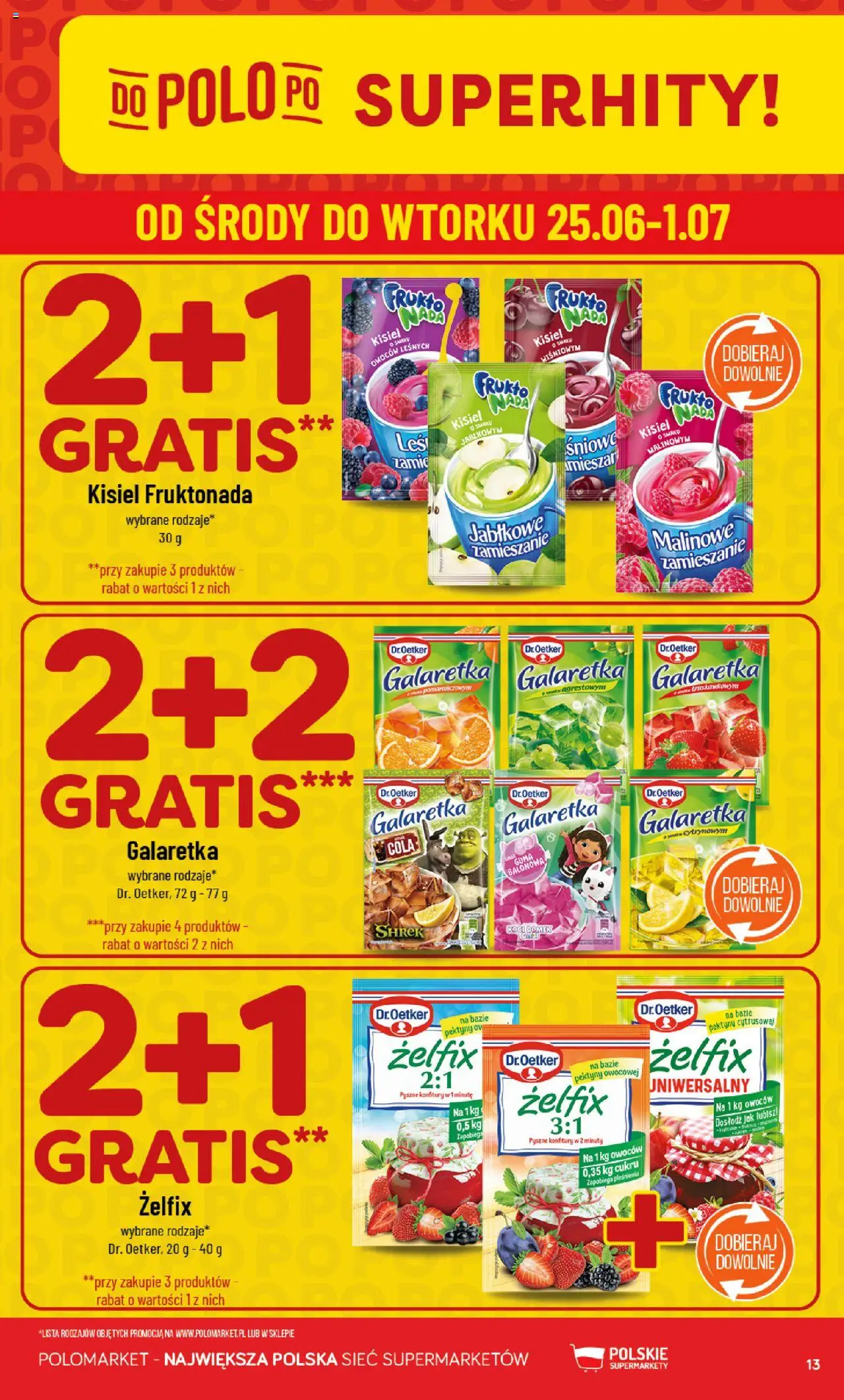 POLOmarket Gazetka od 25.06.2025 | Strona: 13 | Produkty: Galaretka