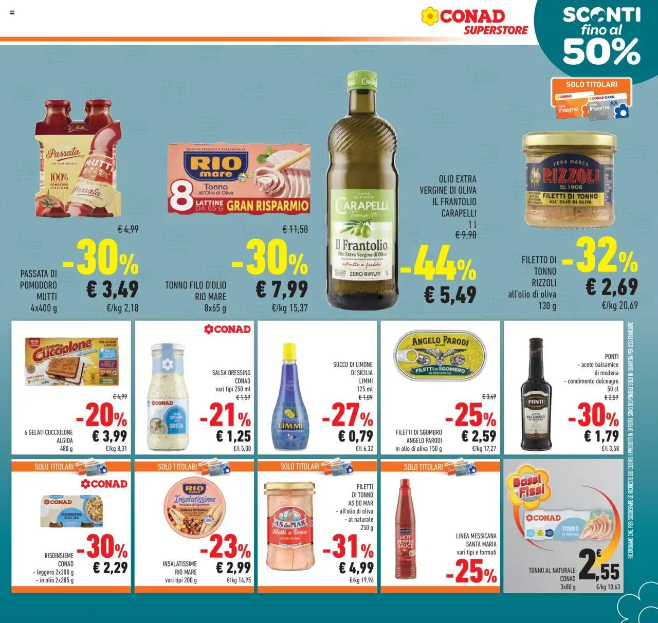 Volantino Conad del 27.08.2025 | Pagina: 21 | Prodotti: Insalata, Salsa, Aceto, Olio di Oliva