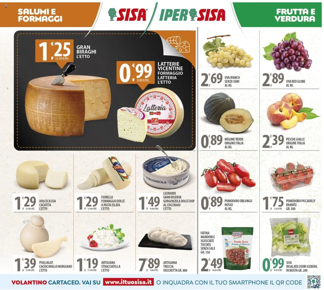 Volantino SISA del 21.08.2025 | Pagina: 3 | Prodotti: Sale, Uva, Melone, Stracciatella