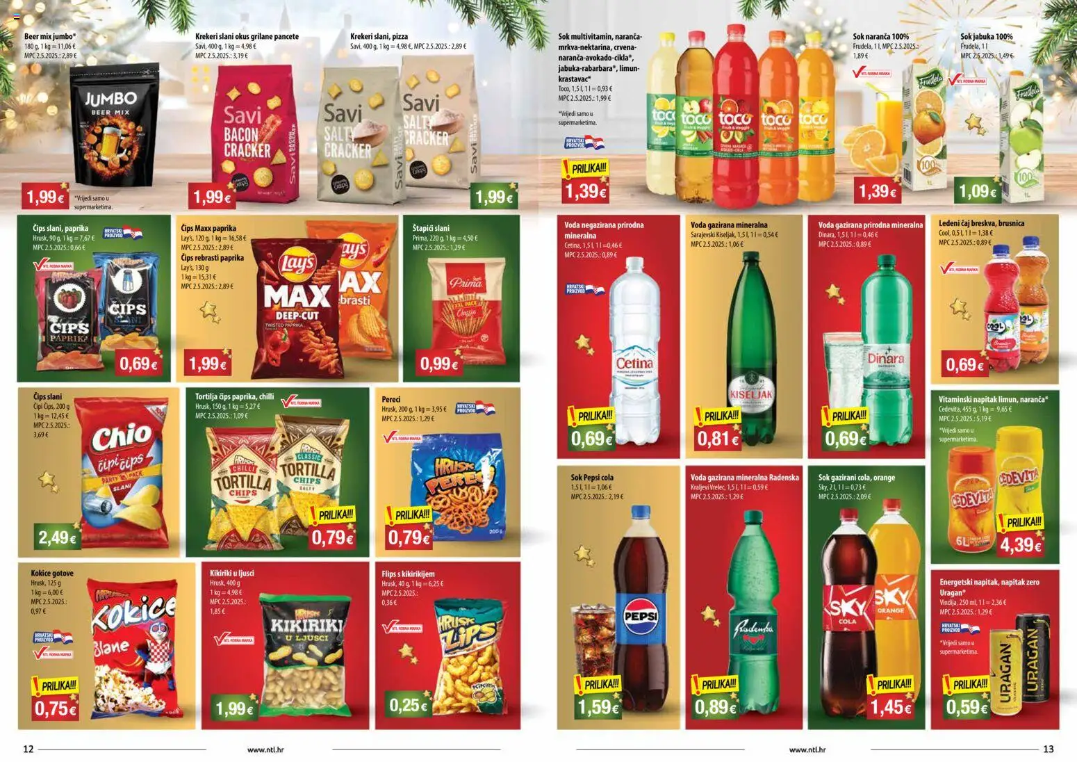 NTL katalog | vrijedi od 24.12.2025 | Stranica: 7 | Proizvodi: Pizza, Kikiriki, Štapići, Cedevita