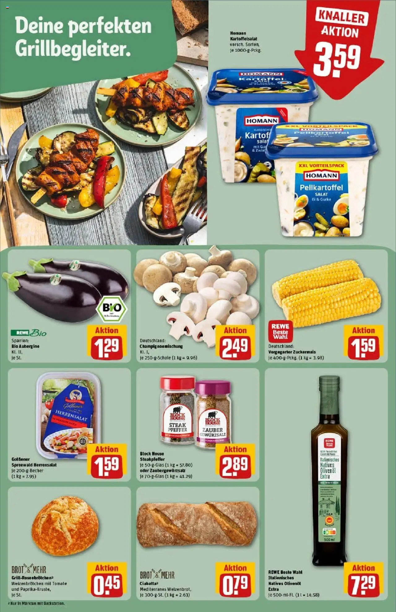 Rewe prospekt Elsterwerda	 - gültig ab dem 24.08.2025 | Seite: 20 | Produkte: Olivenol, Pfeffer, Aubergine, Steak