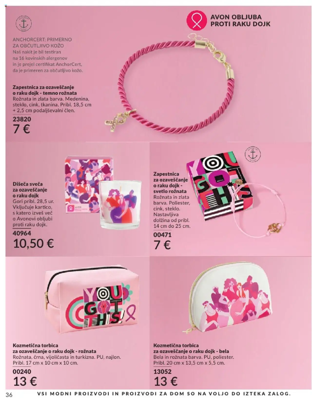 Avon katalog │ velja od 31.07.2025 | Stran: 36 | Izdelki: Zapestnica, Sveča, Torbica