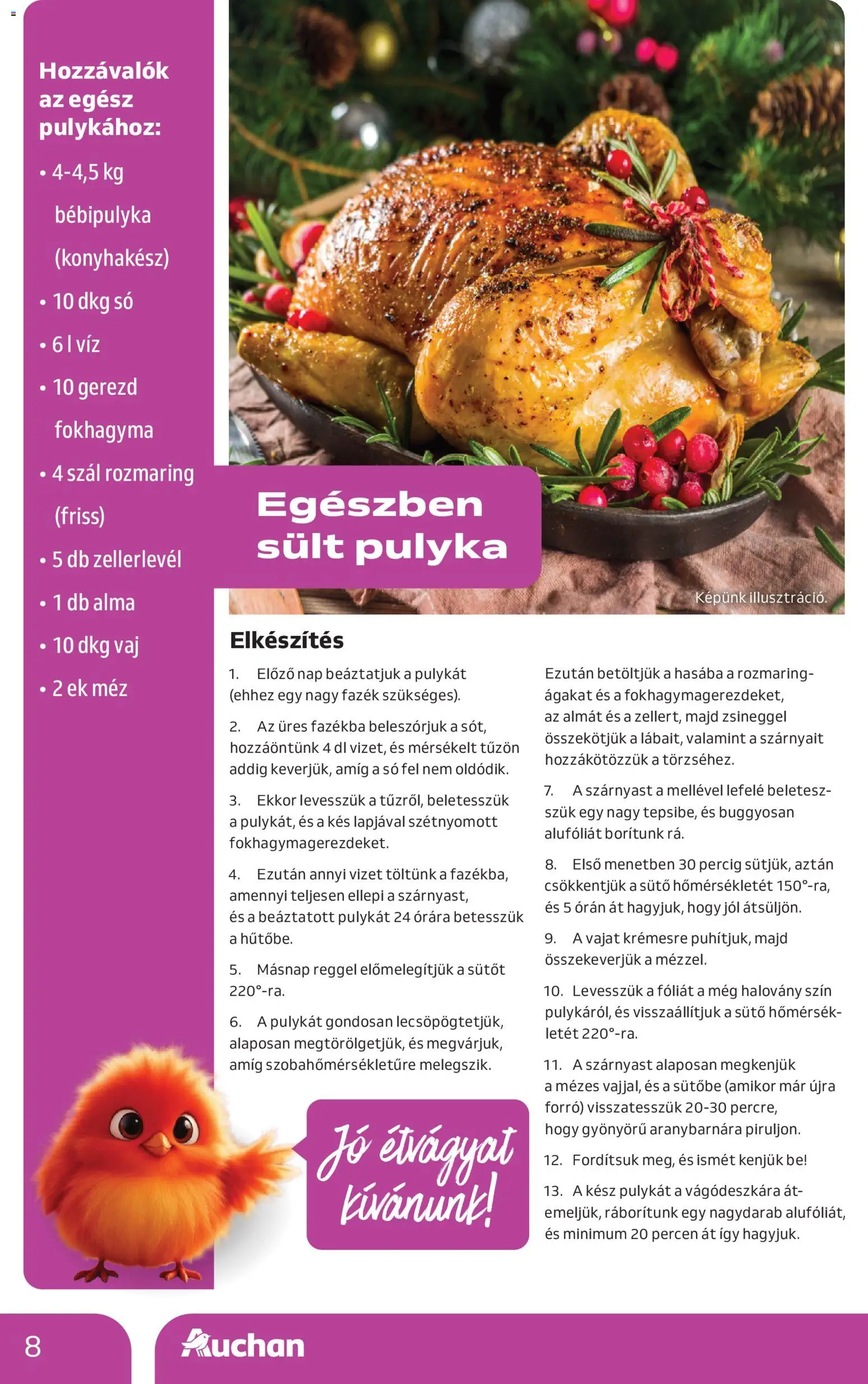 Auchan akciós ujság - amely érvényes a következő dátumtól: 20.11.2025 | Oldal: 8 | Termékek: Fokhagyma, Méz, Kés, Só