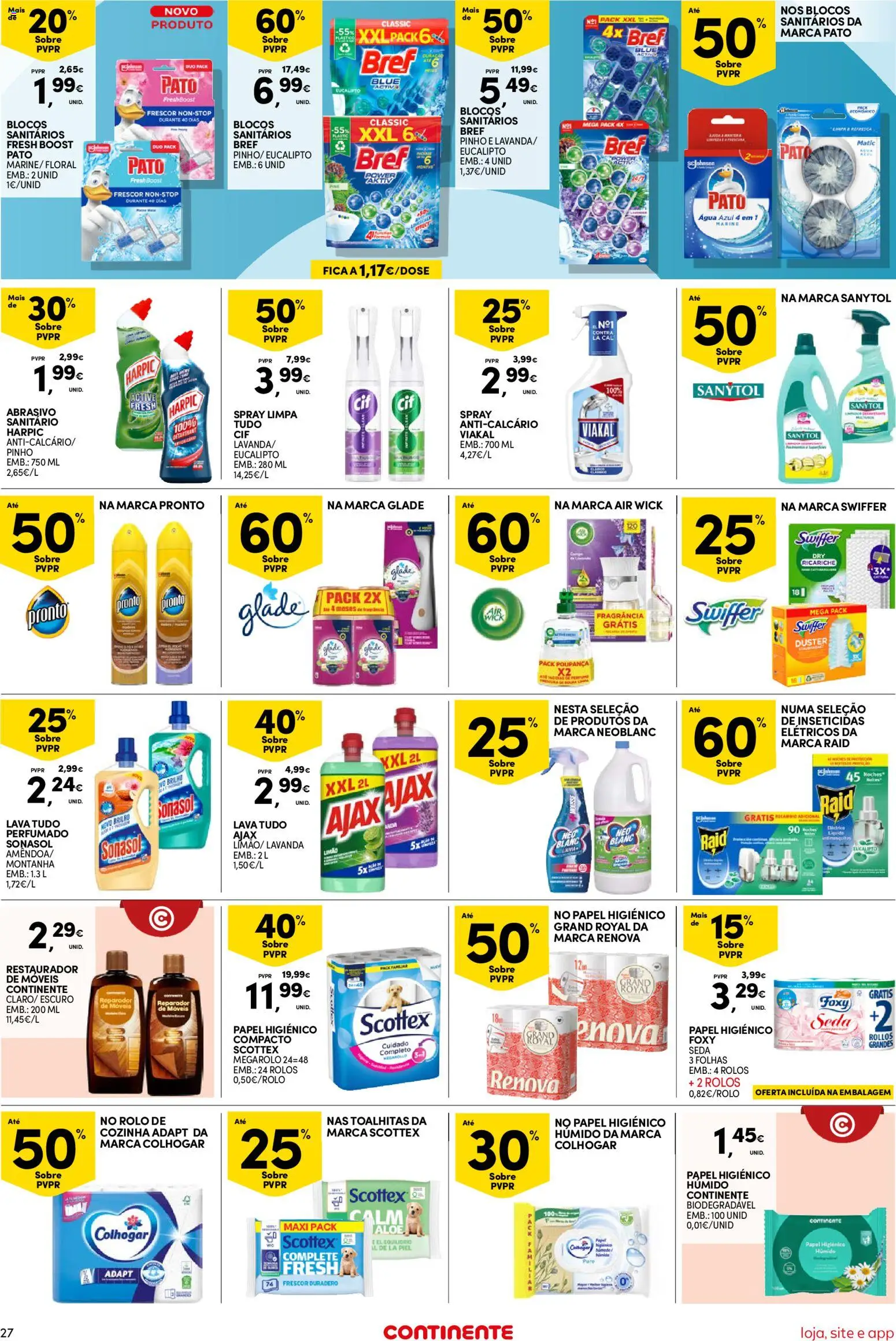 Continente Semanal Continente Bom Dia │ válido de 21.04.2026 | Página: 27 | Produtos: Agua, Papel higiénico, Fragrância