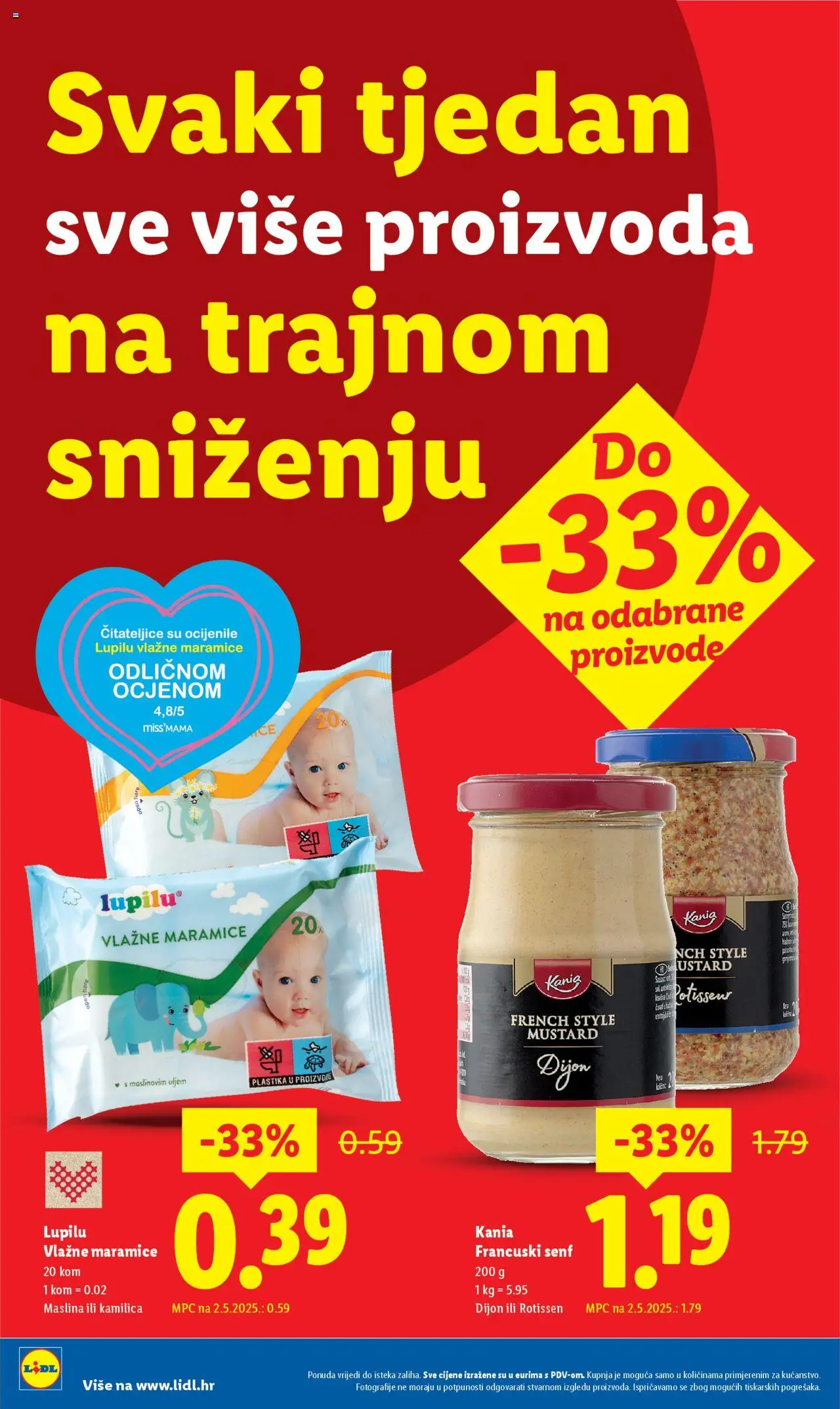 Lidl katalog | vrijedi od 30.09.2025 | Stranica: 9 | Proizvodi: Vlažne maramice, Senf