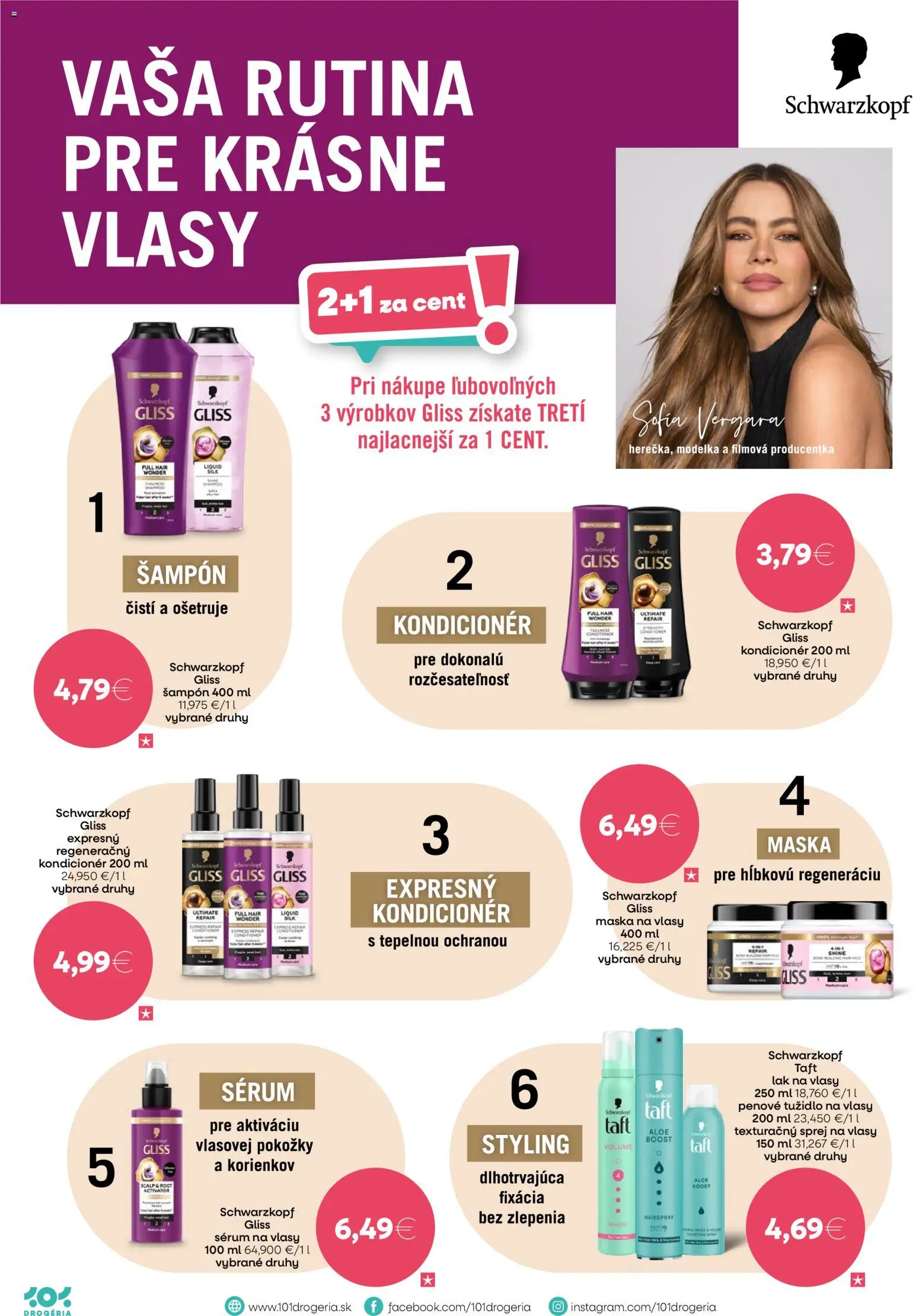 Nové 101 drogerie akcie – leták je platný od 21.01.2026 | Strana: 4 | Produkty: Kondicionér, Maska na vlasy, Lak na vlasy, Maska
