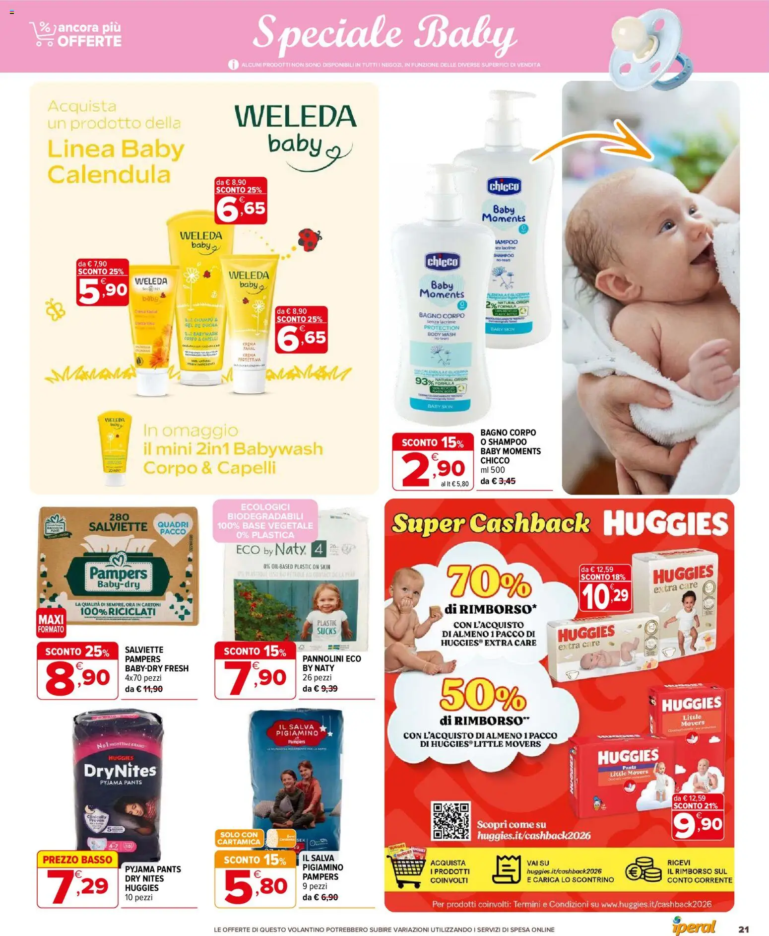 Volantino Iperal del 05.03.2026 | Pagina: 21 | Prodotti: Shampoo, Crema, Pannolini, Pampers