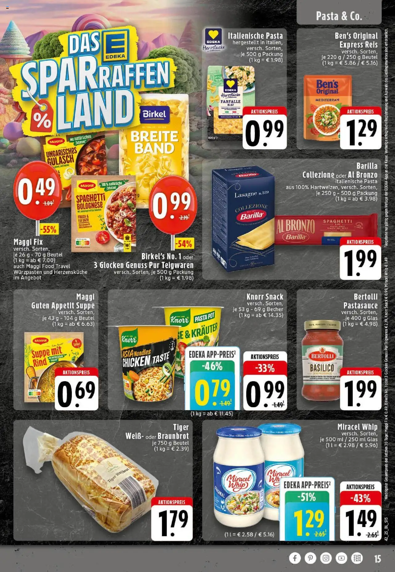 Edeka prospekt Westerkappeln	 – gültig ab 13.10.2025 | Seite: 15 | Produkte: Barilla, Knorr, Maggi suppe, Reis