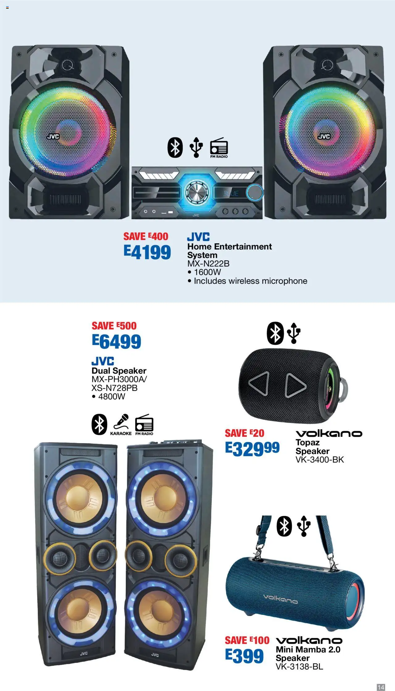 New OK Furniture catalogue – valid from 06.10.2025 | Page: 14 | Products: Radio, Microphone, Speaker