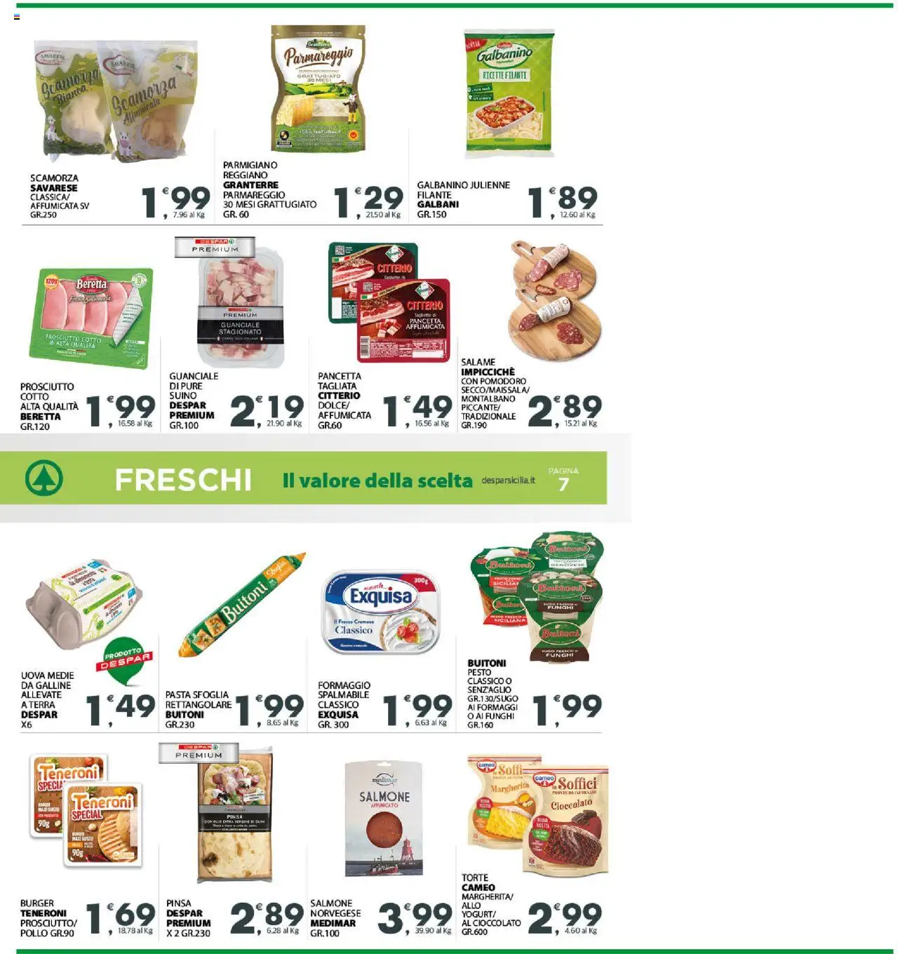 Volantino Eurospar del 29.09.2025 | Pagina: 7 | Prodotti: Salame, Suino, Pomodoro, Pasta