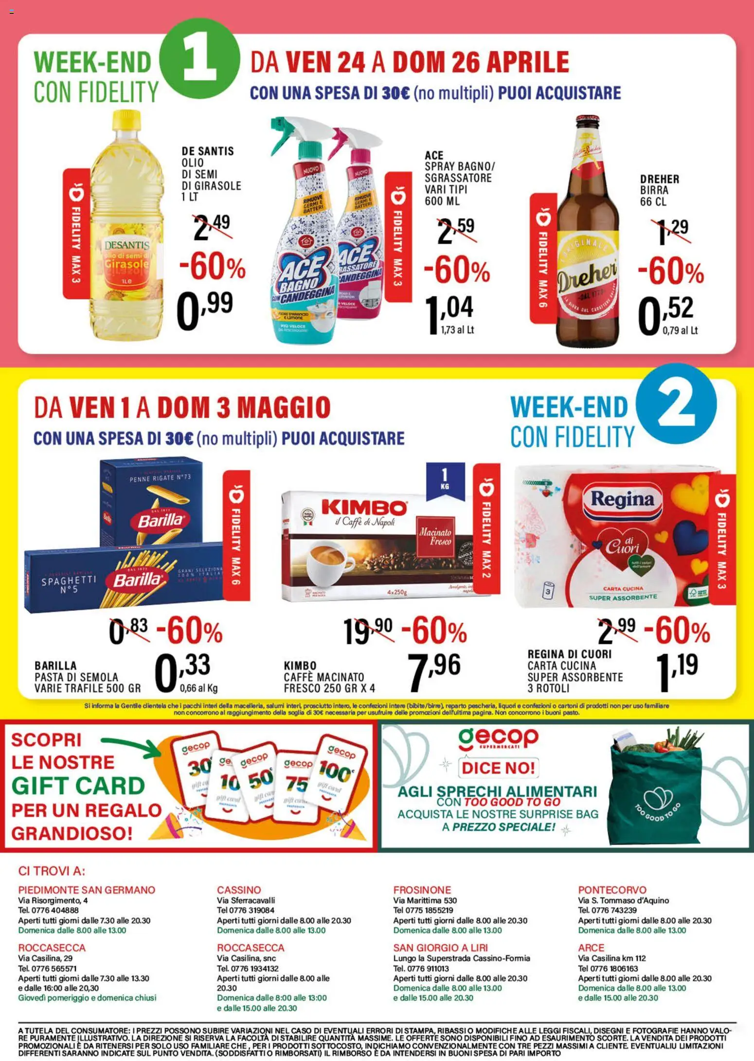 Volantino GECOP del 20.04.2026 | Pagina: 20 | Prodotti: Birra, Candeggina, Sgrassatore, Macinato